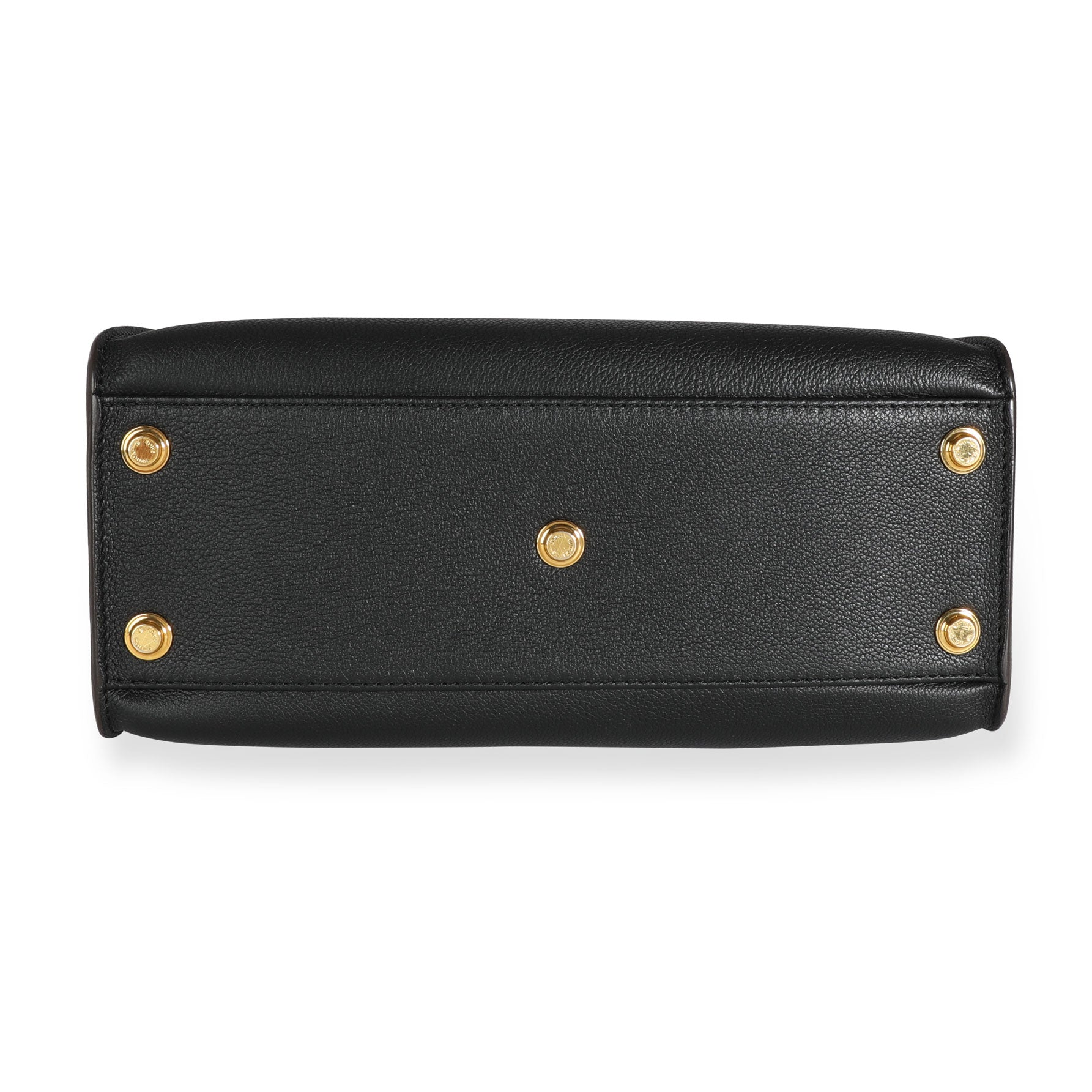 Louis Vuitton Louis Vuitton Black & Tan Calfskin And Monogram Canvas On My Side Tote MM
