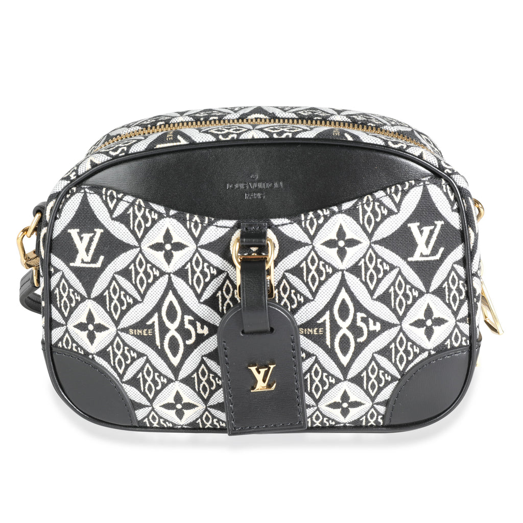 Louis Vuitton Louis Vuitton Black Jacquard Since 1854 Deauville Mini Camera Bag