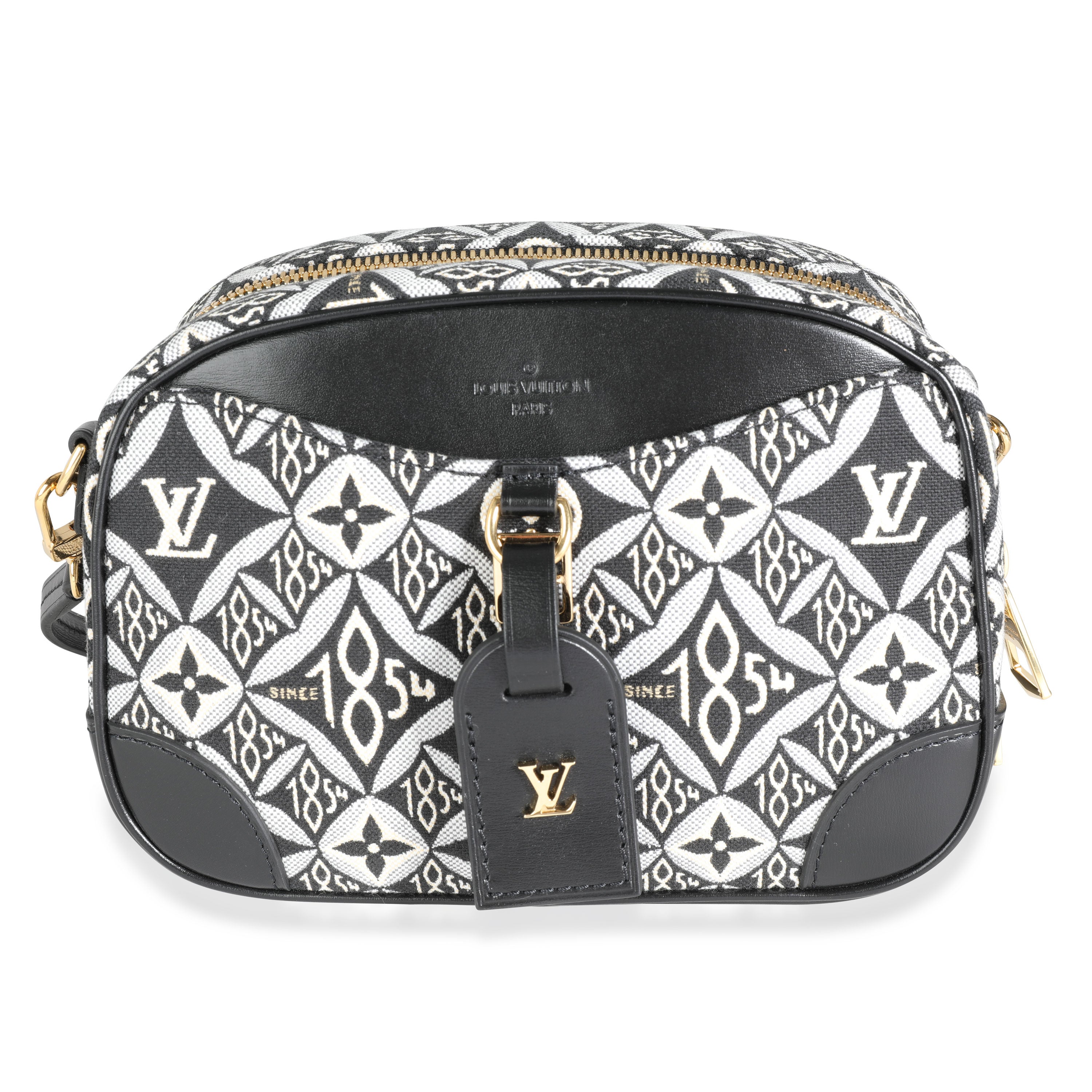 Louis Vuitton Louis Vuitton Black Jacquard Since 1854 Deauville Mini Camera Bag