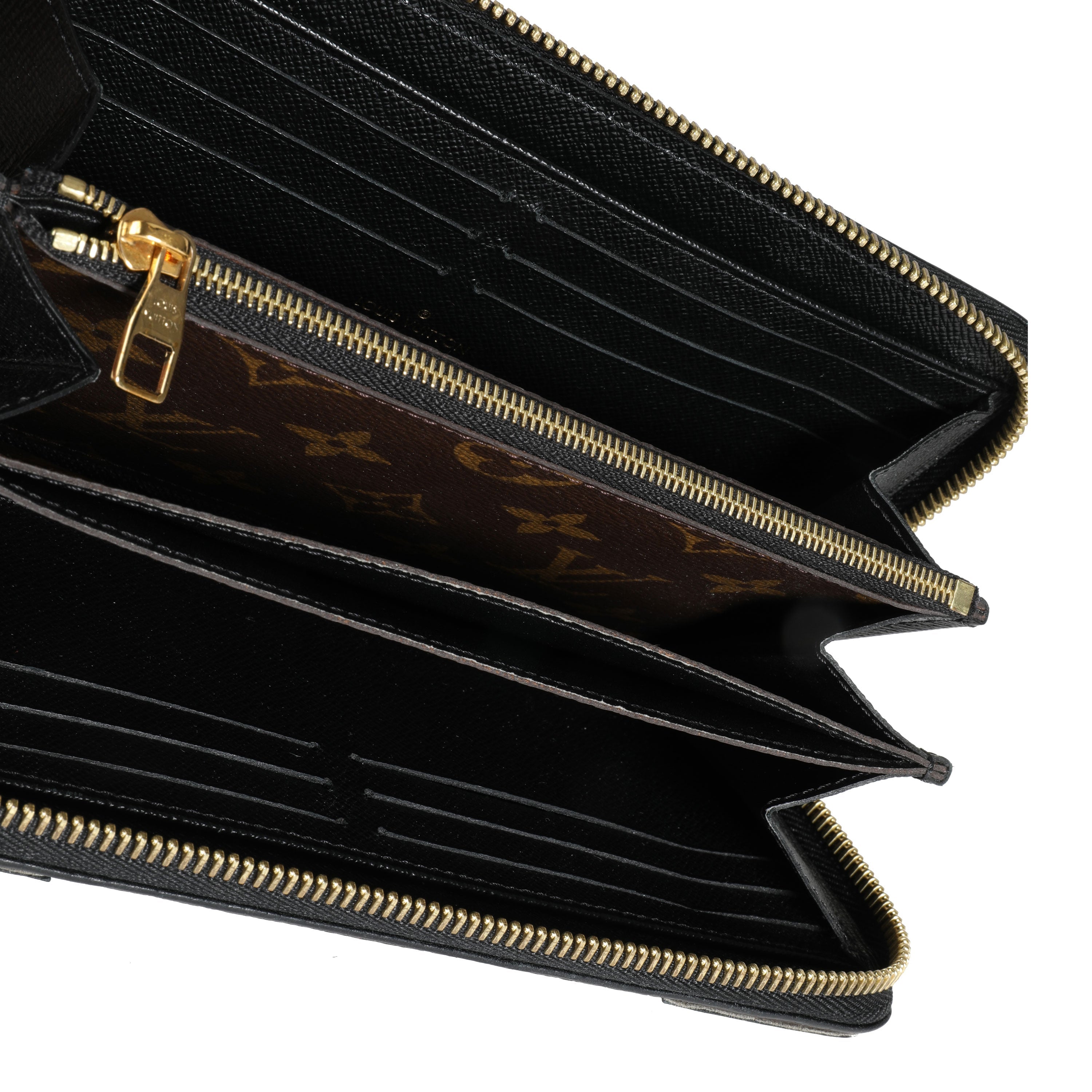 Louis Vuitton Louis Vuitton Monogram Canvas & Black Leather Zippy Retiro Wallet
