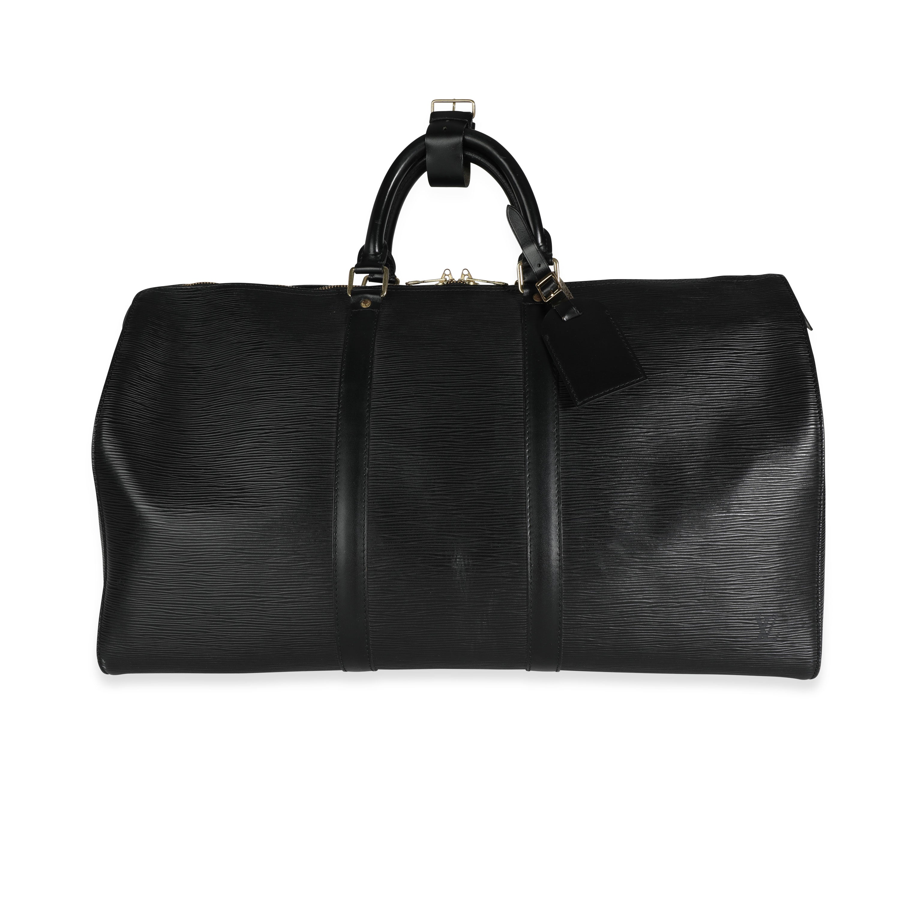 Louis Vuitton Louis Vuitton Black Epi Leather Keepall 50