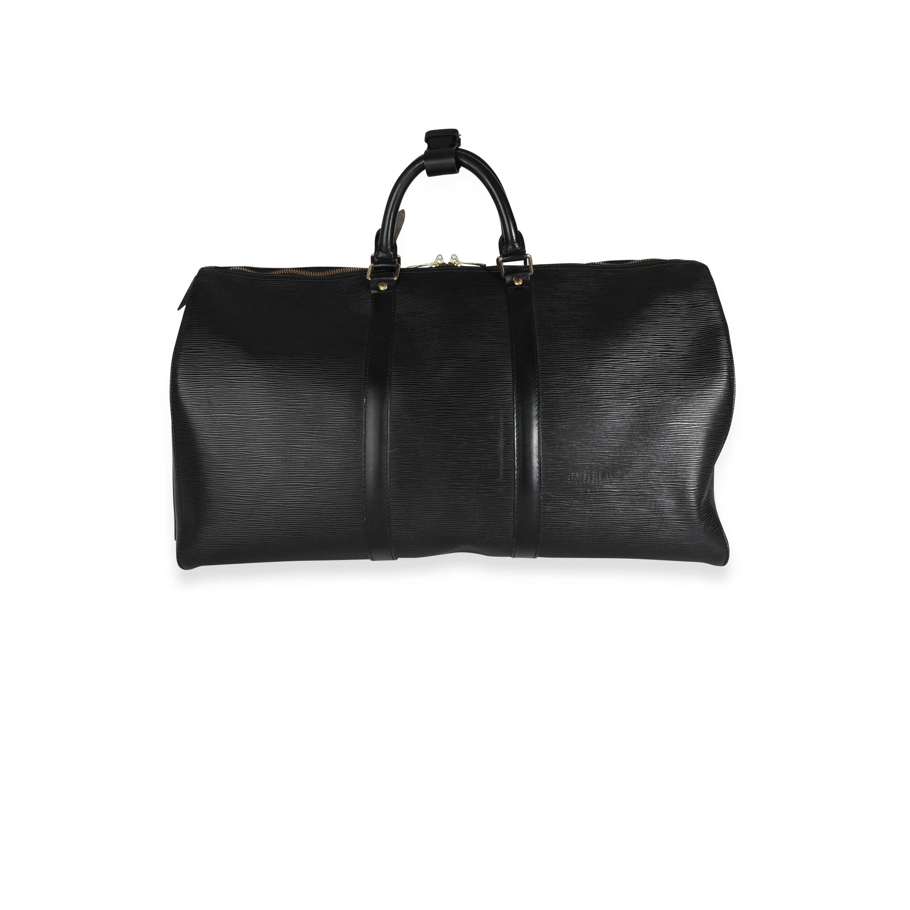Louis Vuitton Louis Vuitton Black Epi Leather Keepall 50