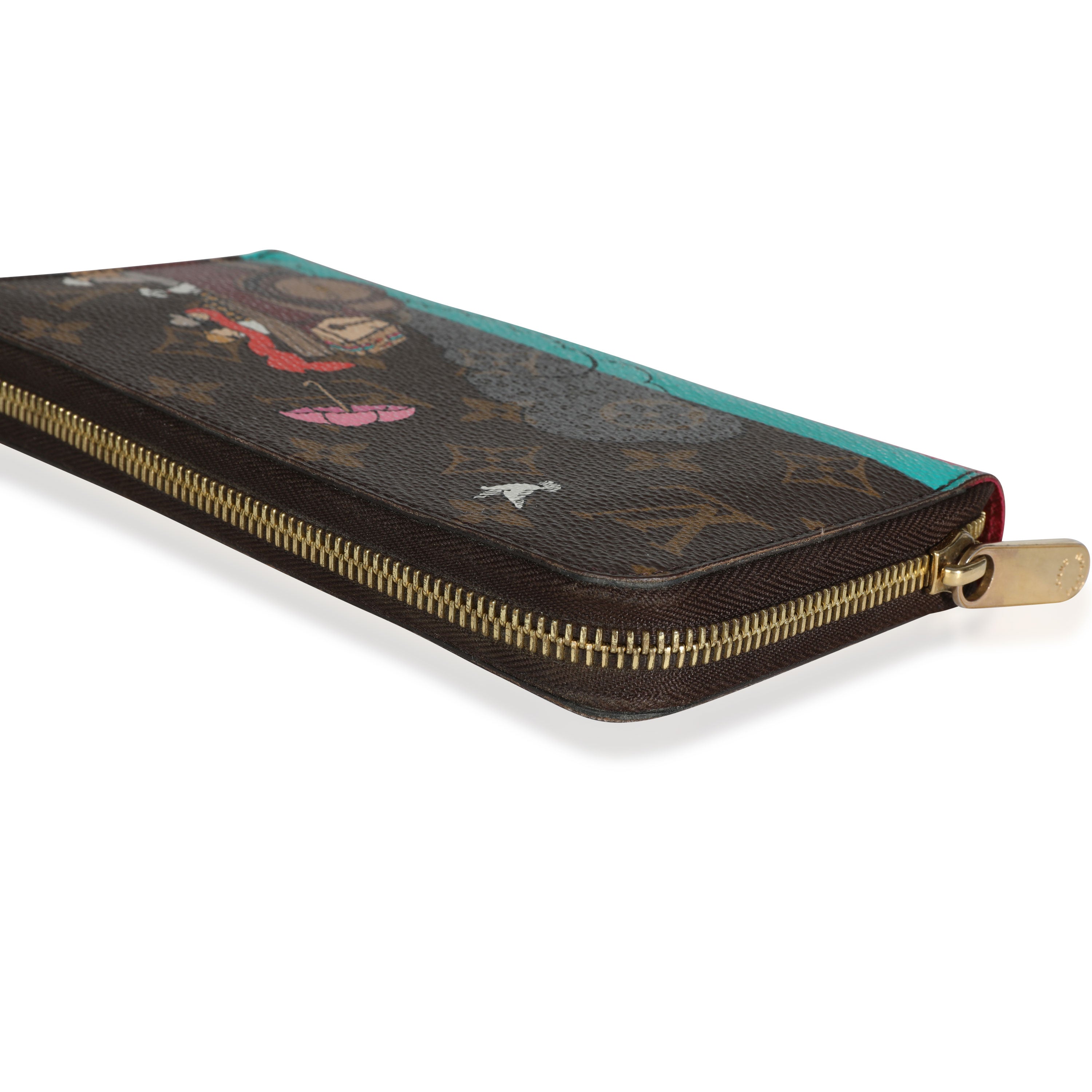 Louis Vuitton Louis Vuitton Christmas Animation 2015 Monogram Canvas Evasion Zippy Wallet