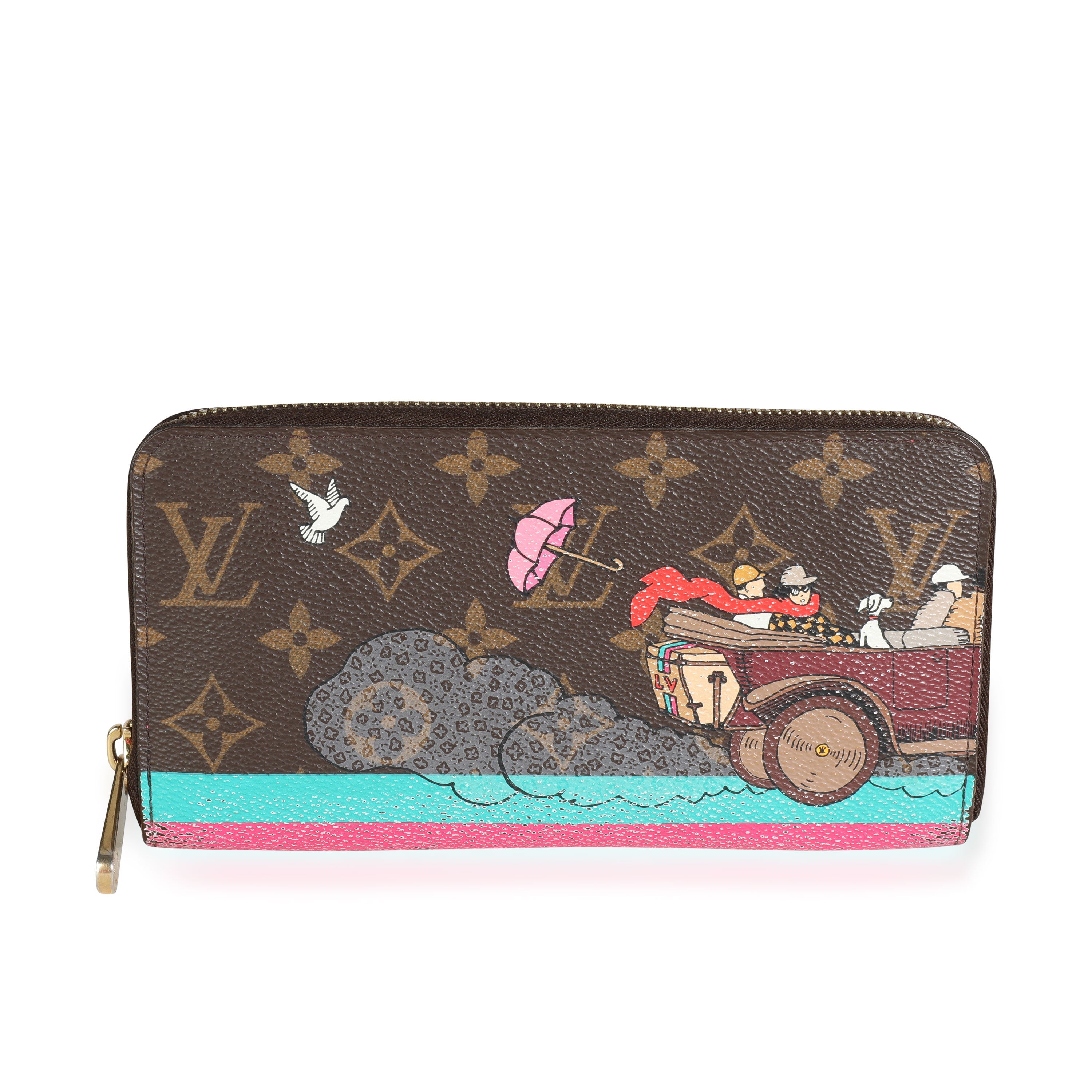 Louis Vuitton Louis Vuitton Christmas Animation 2015 Monogram Canvas Evasion Zippy Wallet