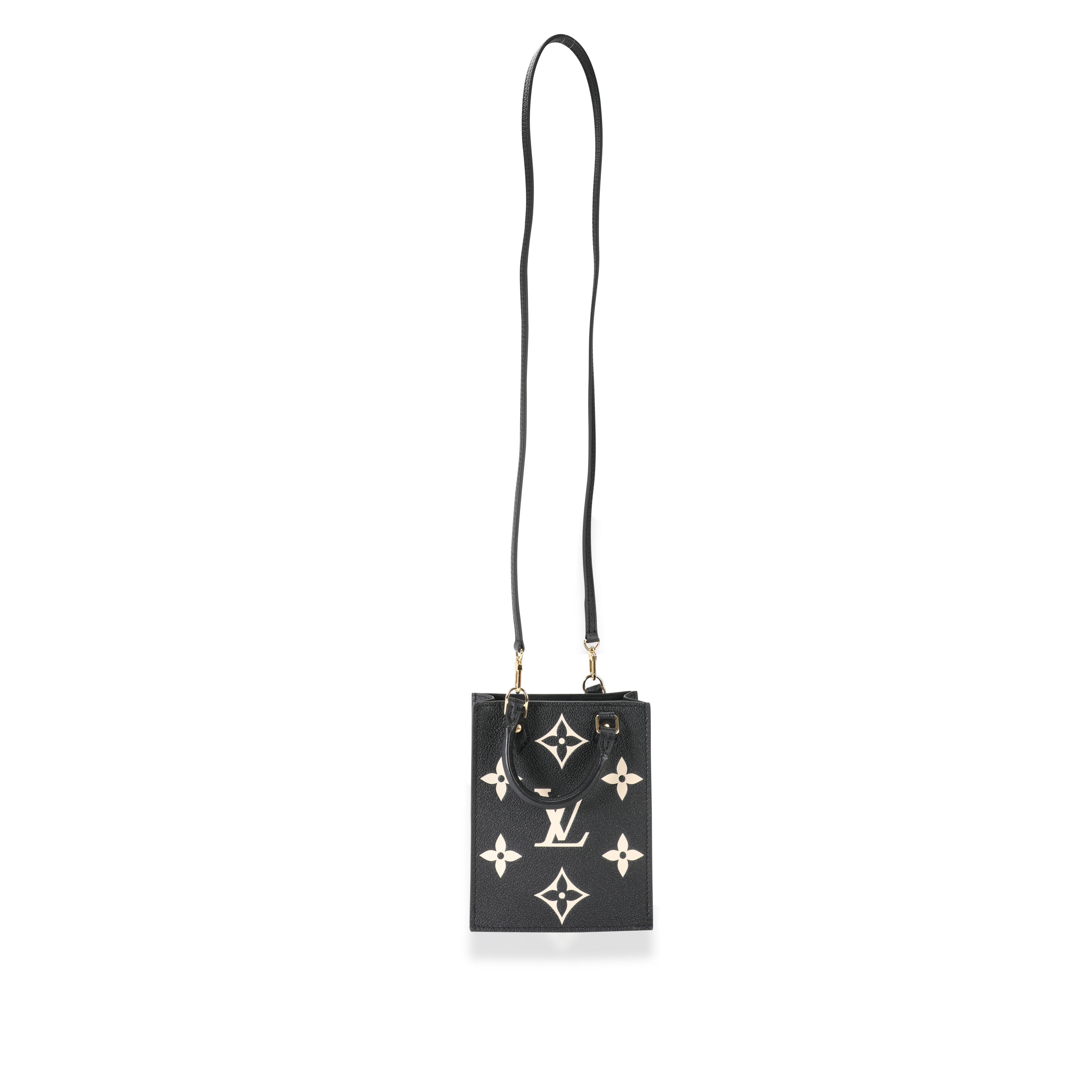 Louis Vuitton Louis Vuitton Black & Beige Monogram Empreinte Petit Sac Plat