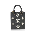 Louis Vuitton Louis Vuitton Black & Beige Monogram Empreinte Petit Sac Plat