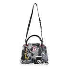 Louis Vuitton Louis Vuitton x Jonas Wood Embroidered White Calf Leather Capucines PM #23/300