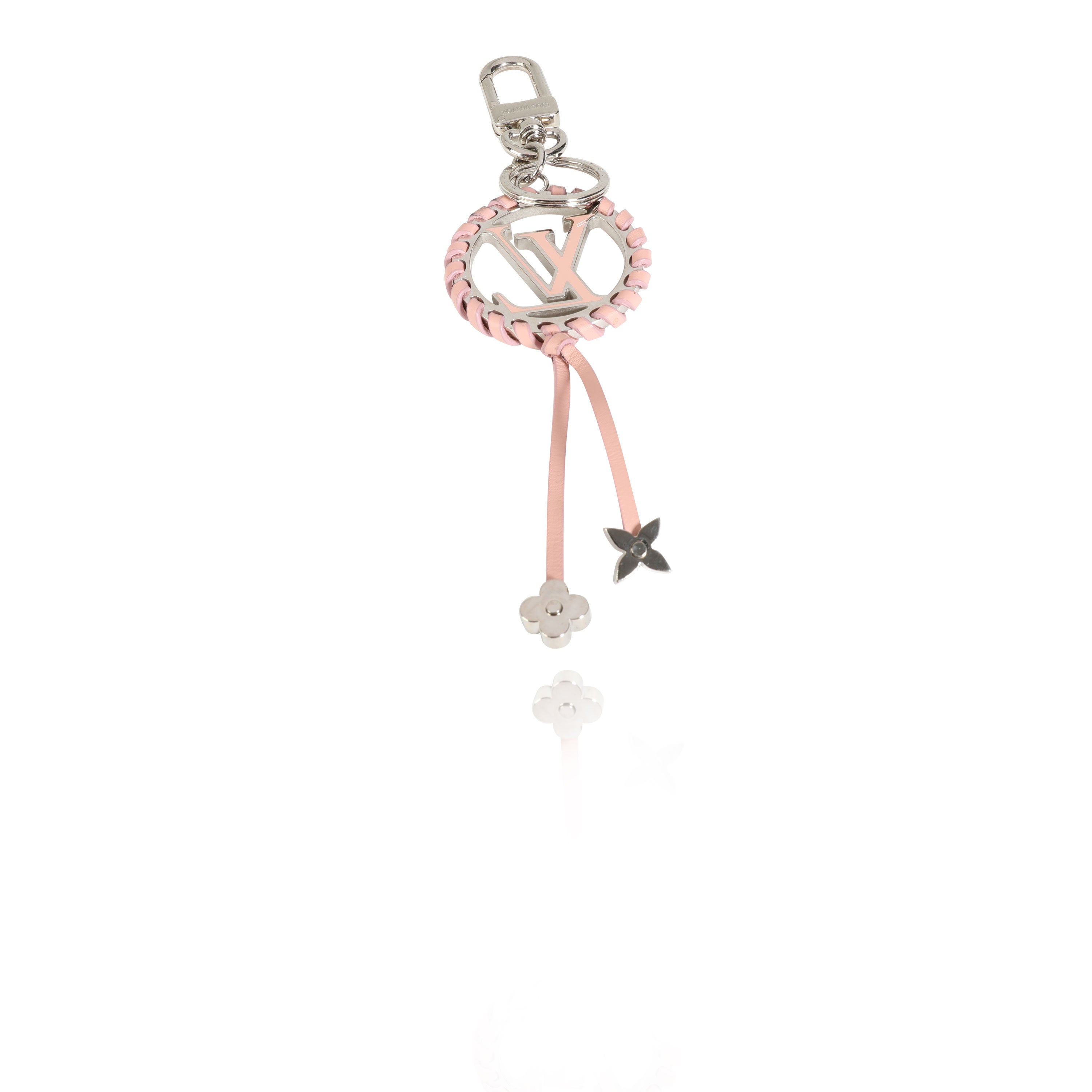 Louis Vuitton Louis Vuitton Rose Leather & Silver-Tone Brass Very Bag Charm and Key Holder