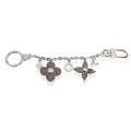 Louis Vuitton Louis Vuitton Crystal Embellished Silver-Tone Flowers Chain Bag Charm/Key Holder