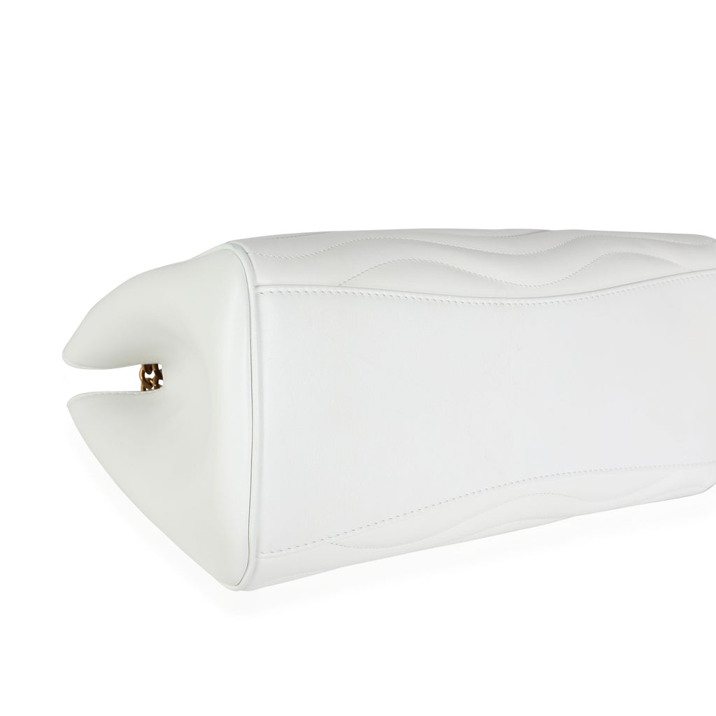 Louis Vuitton Louis Vuitton White Calfskin New Wave Chain Tote