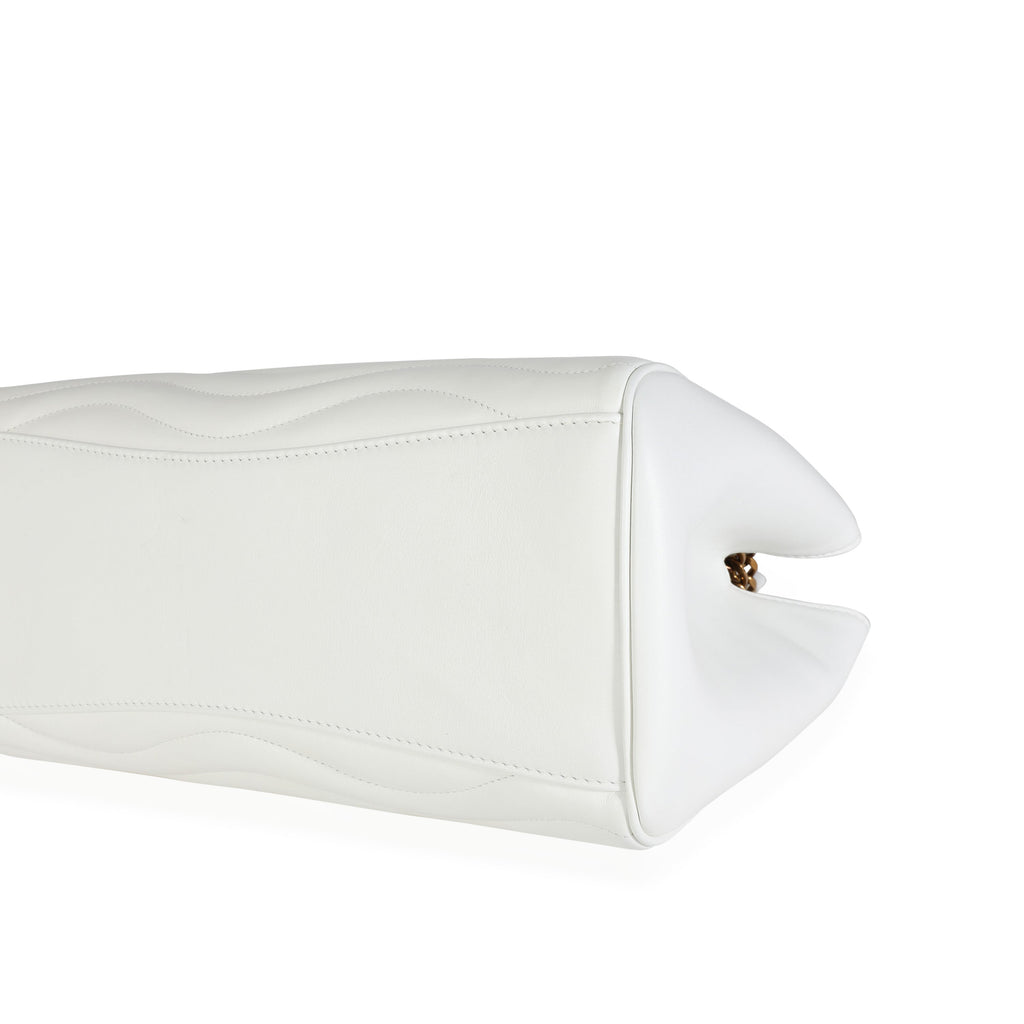 Louis Vuitton Louis Vuitton White Calfskin New Wave Chain Tote