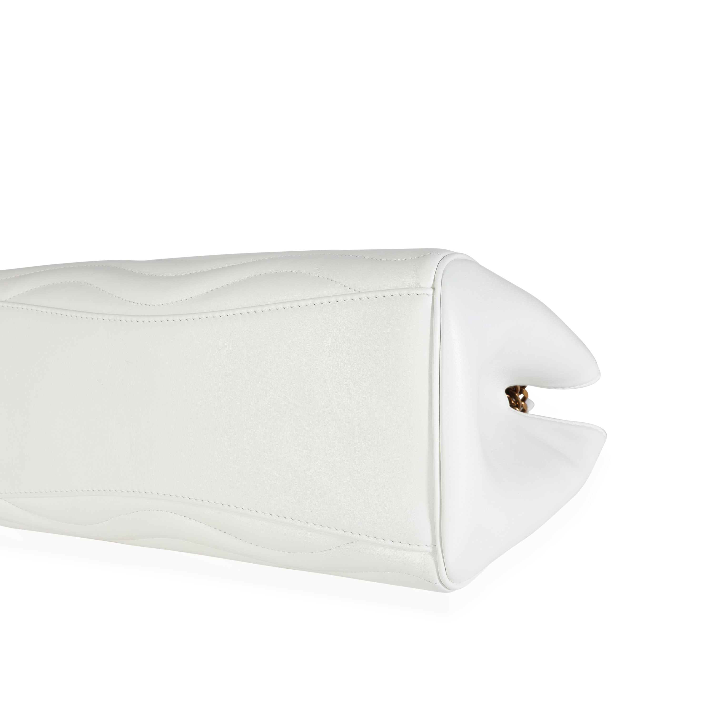 Louis Vuitton Louis Vuitton White Calfskin New Wave Chain Tote