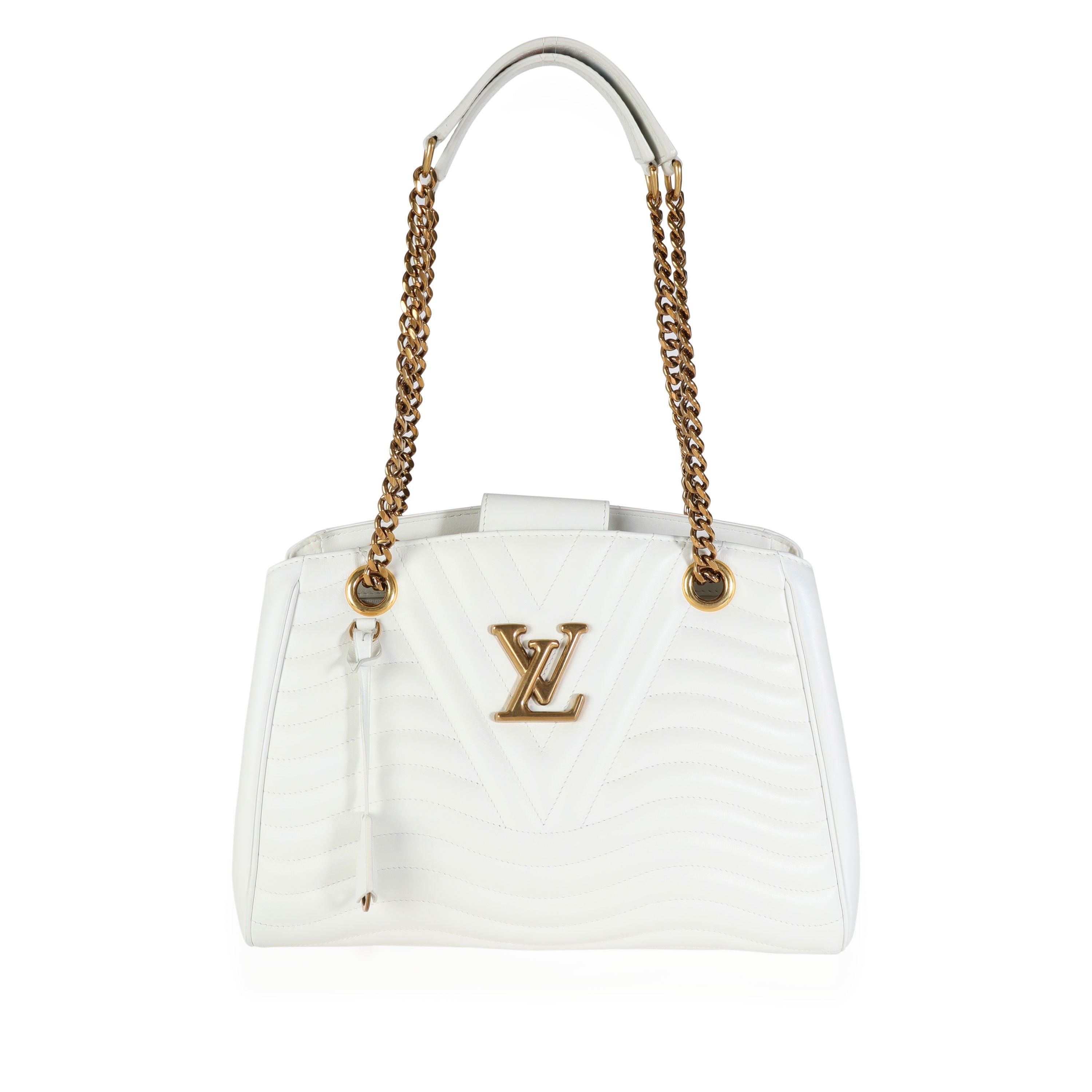 Louis Vuitton Louis Vuitton White Calfskin New Wave Chain Tote