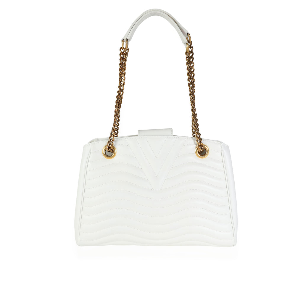 Louis Vuitton Louis Vuitton White Calfskin New Wave Chain Tote