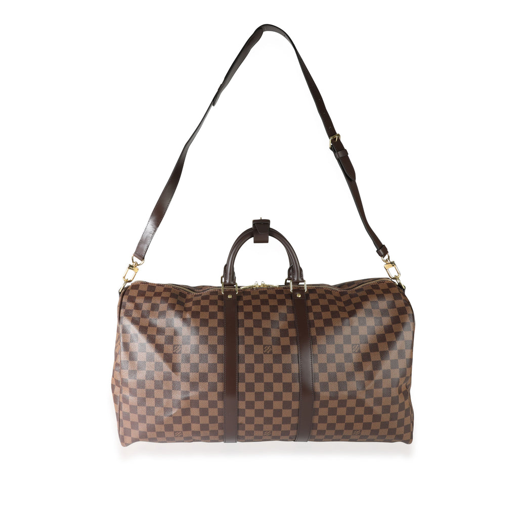 Louis Vuitton Louis Vuitton Damier Ebene Canvas Keepall Bandoulière 55