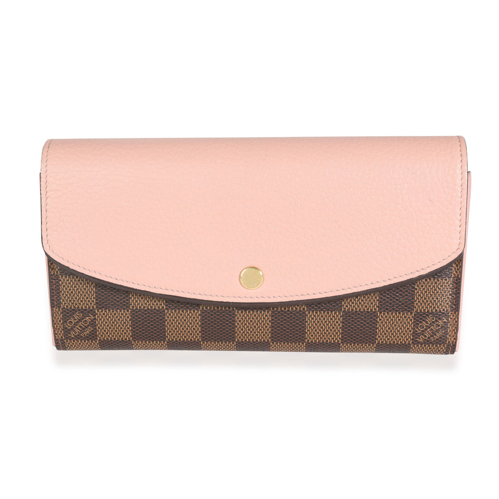 Louis Vuitton Louis Vuitton Damier Ebene Canvas & Magnolia Leather Normandy Wallet
