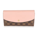Louis Vuitton Louis Vuitton Damier Ebene Canvas & Magnolia Leather Normandy Wallet
