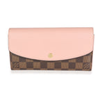 Louis Vuitton Louis Vuitton Damier Ebene Canvas & Magnolia Leather Normandy Wallet