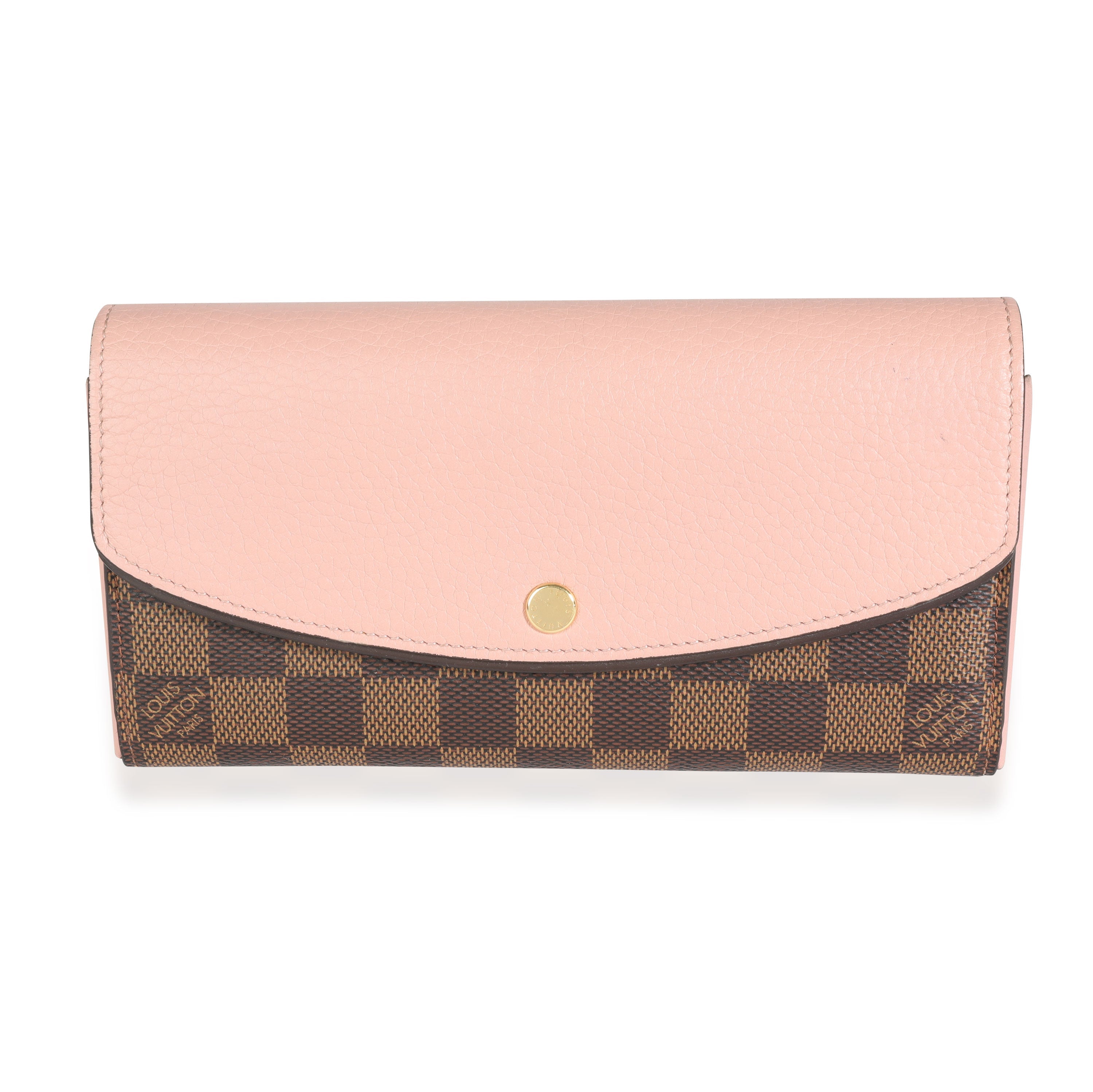 Louis Vuitton Louis Vuitton Damier Ebene Canvas & Magnolia Leather Normandy Wallet