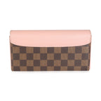 Louis Vuitton Louis Vuitton Damier Ebene Canvas & Magnolia Leather Normandy Wallet