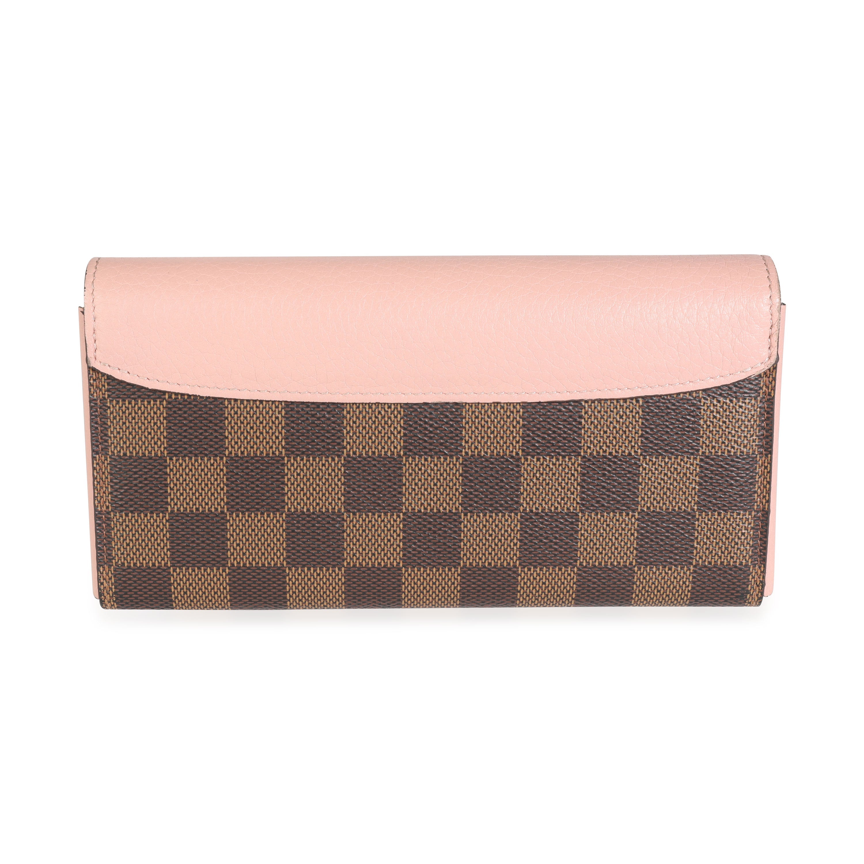Louis Vuitton Louis Vuitton Damier Ebene Canvas & Magnolia Leather Normandy Wallet