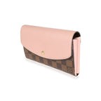 Louis Vuitton Louis Vuitton Damier Ebene Canvas & Magnolia Leather Normandy Wallet