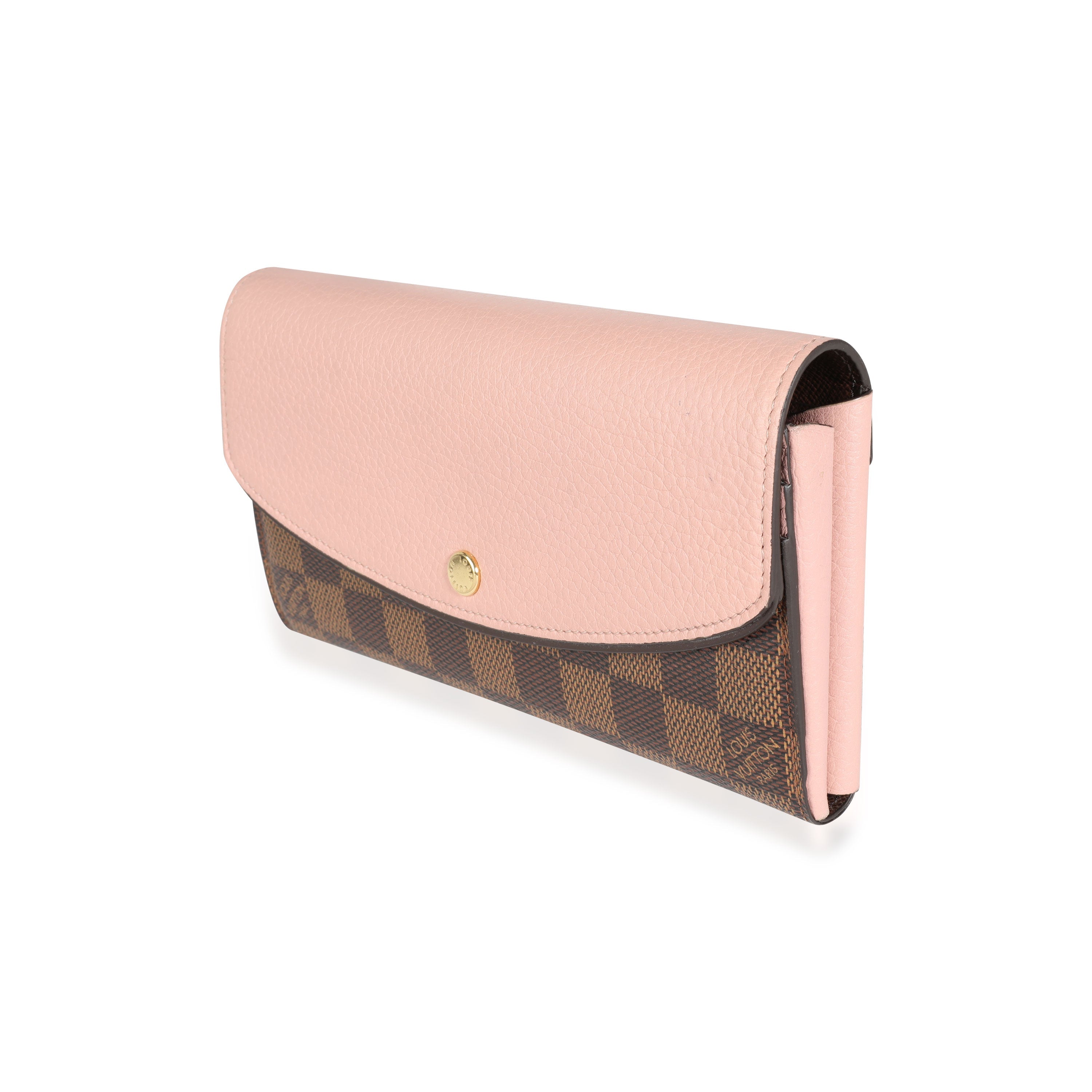 Louis Vuitton Louis Vuitton Damier Ebene Canvas & Magnolia Leather Normandy Wallet