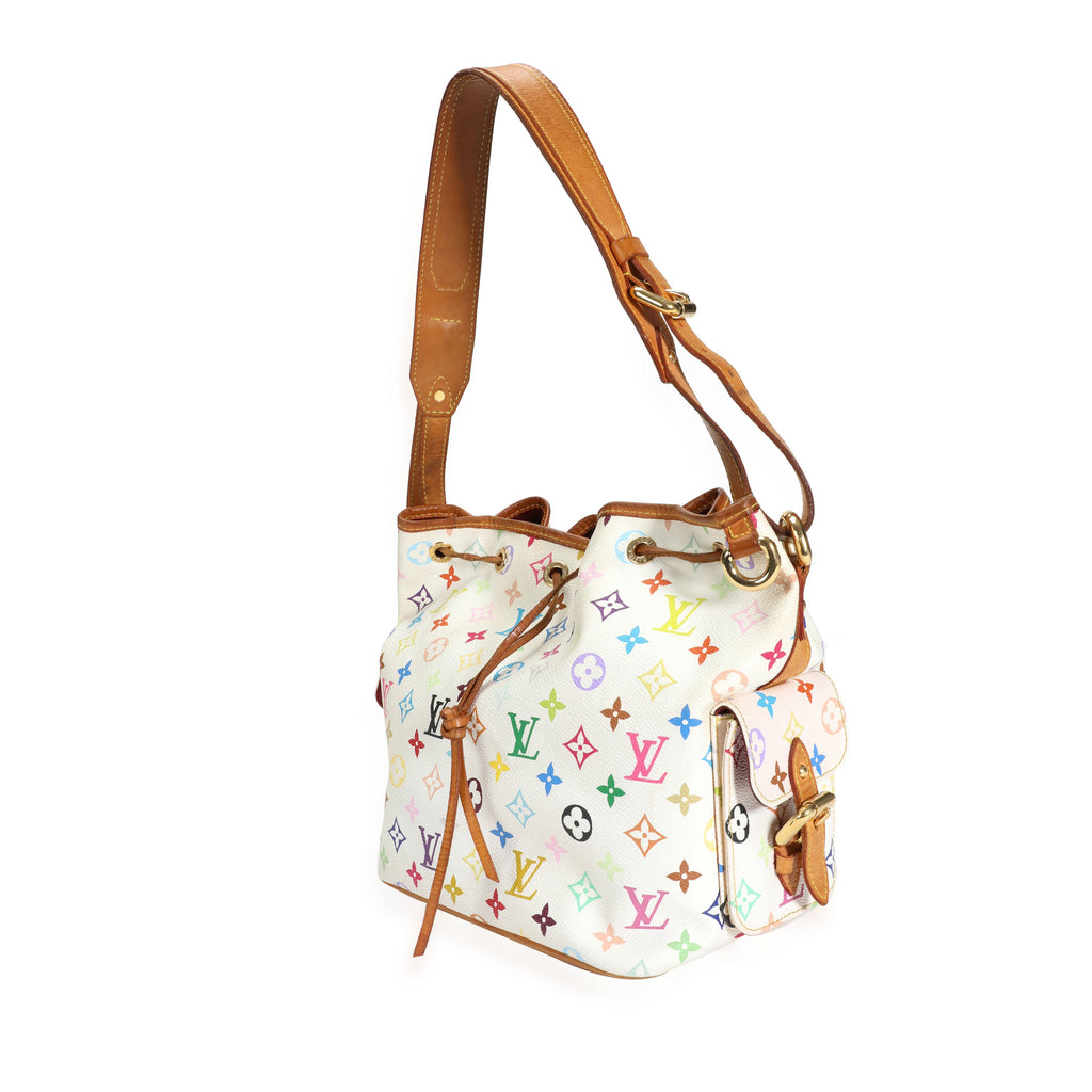 Louis Vuitton Louis Vuitton x Takashi Murakami White Monogram Multicolore Petit Noé Bag