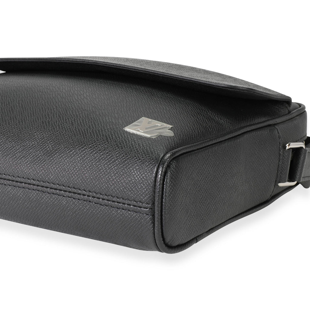 Louis Vuitton Louis Vuitton Black Taiga Leather Alex Messenger PM