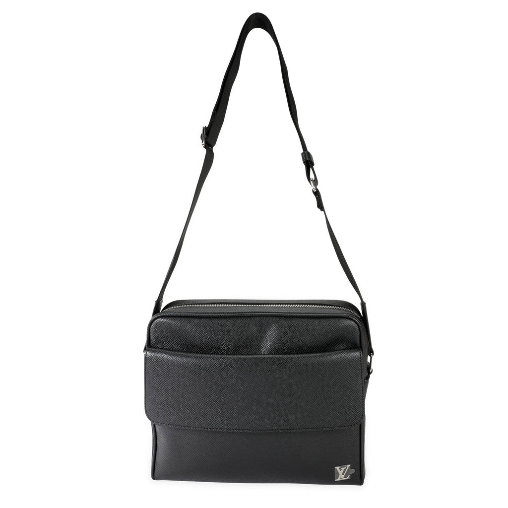 Louis Vuitton Louis Vuitton Black Taiga Leather Alex Messenger PM
