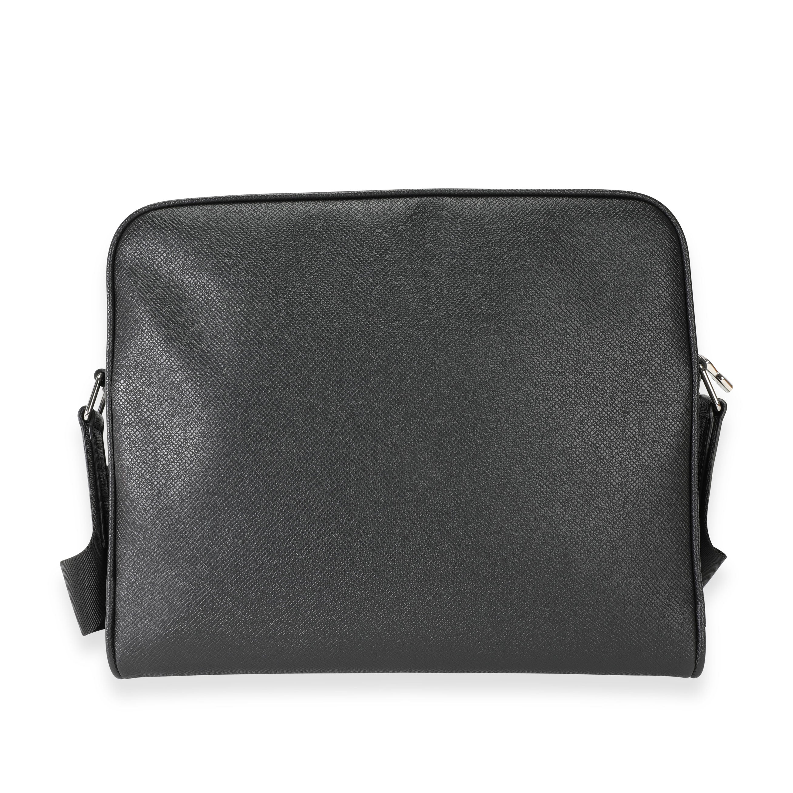 Louis Vuitton Louis Vuitton Black Taiga Leather Alex Messenger PM