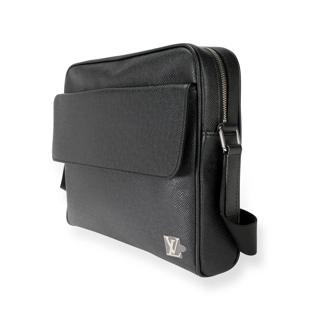 Louis Vuitton Louis Vuitton Black Taiga Leather Alex Messenger PM