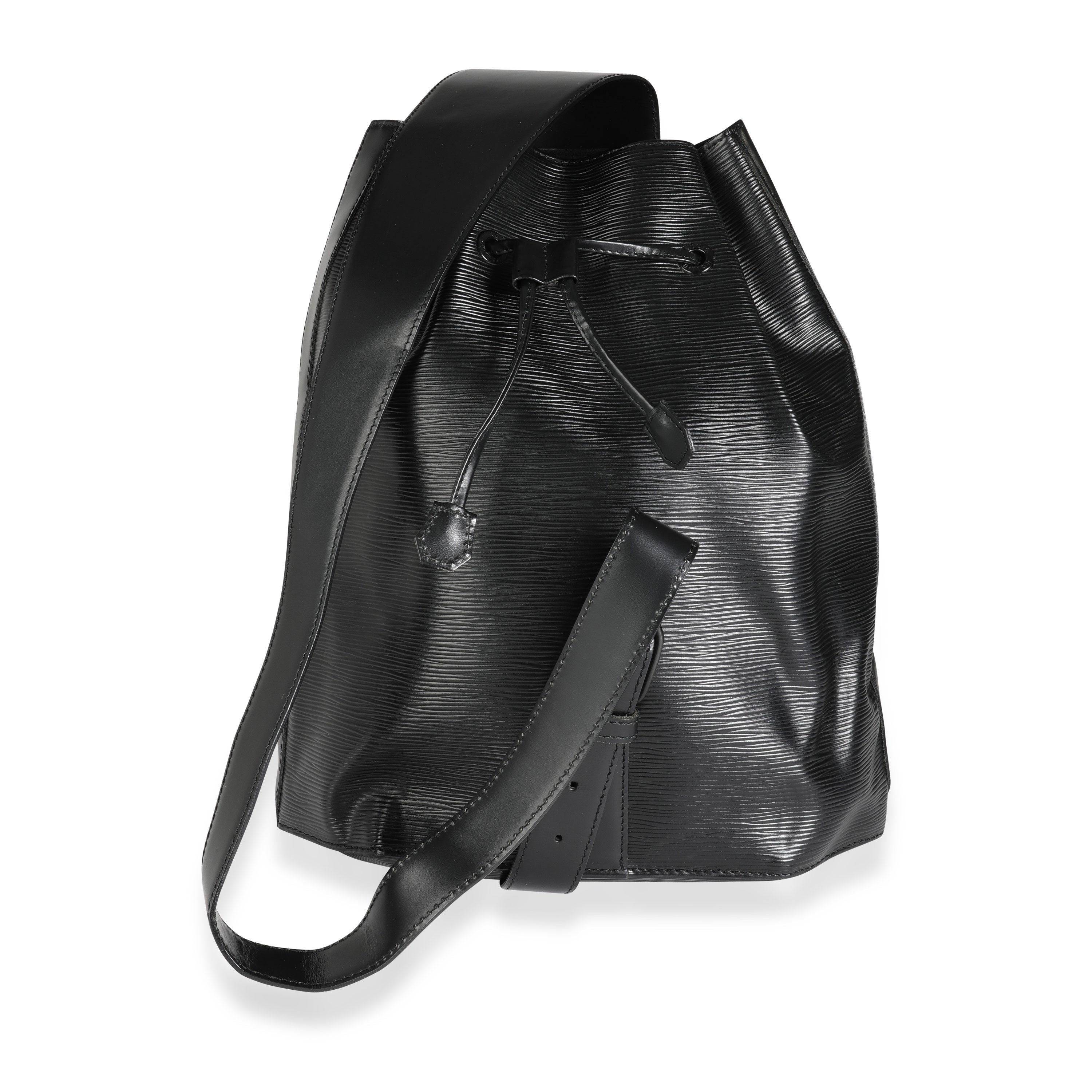 Louis Vuitton Louis Vuitton Vintage Black Epi Leather Sac a Dos Drawstring Sling Backpack