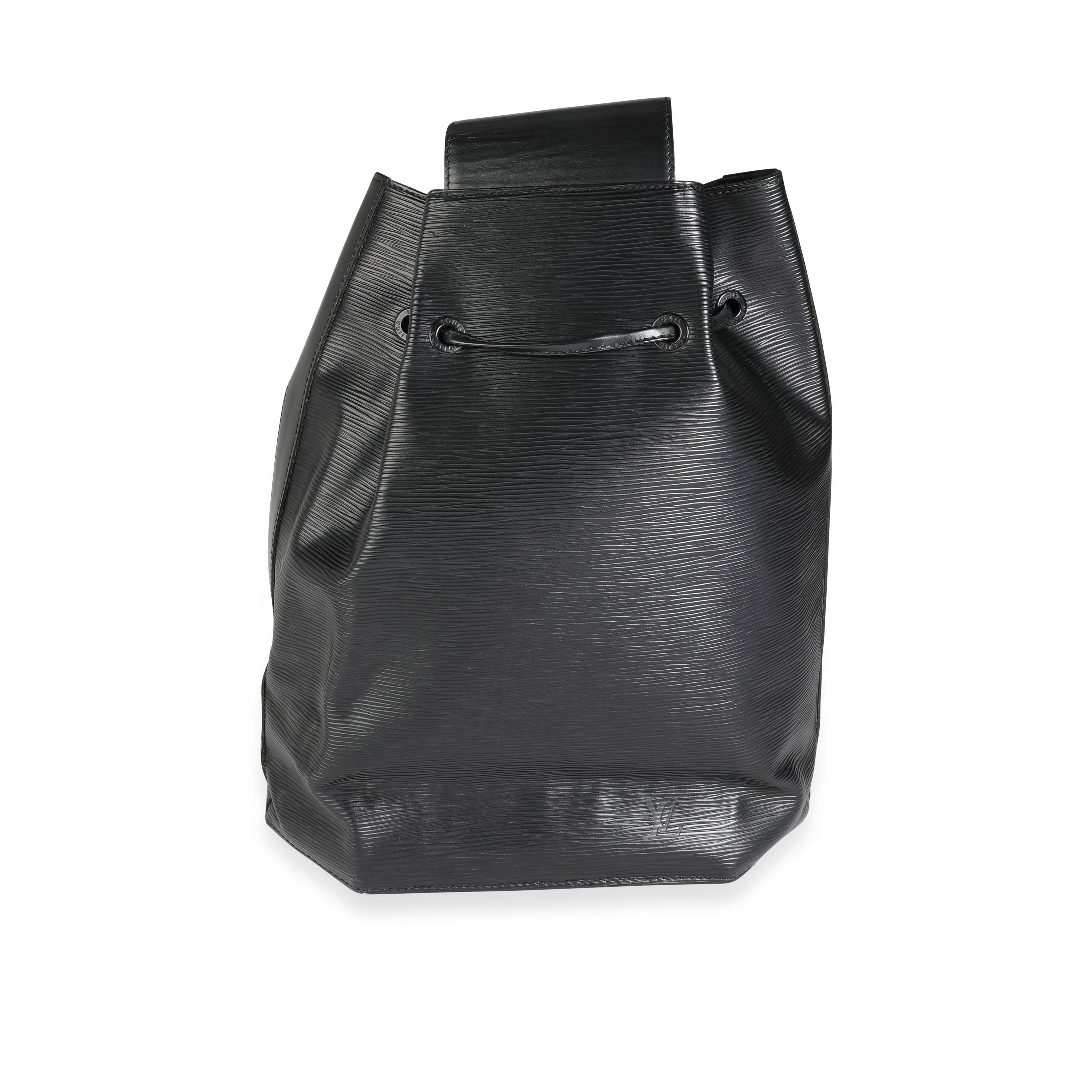 Louis Vuitton Louis Vuitton Vintage Black Epi Leather Sac a Dos Drawstring Sling Backpack