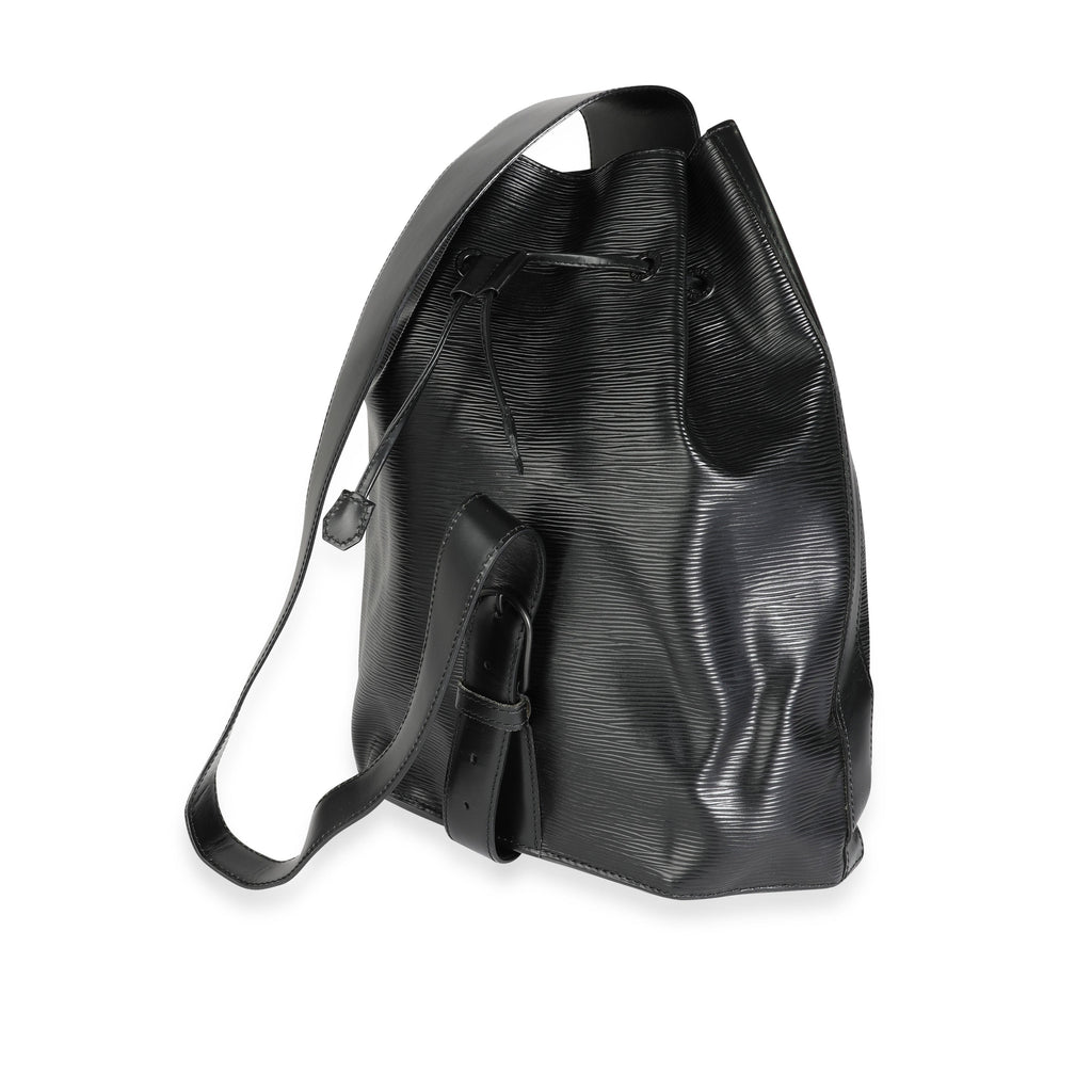 Louis Vuitton Louis Vuitton Vintage Black Epi Leather Sac a Dos Drawstring Sling Backpack