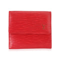 Louis Vuitton Louis Vuitton Rouge Epi Leather Porte-Monnaie Tresor Wallet