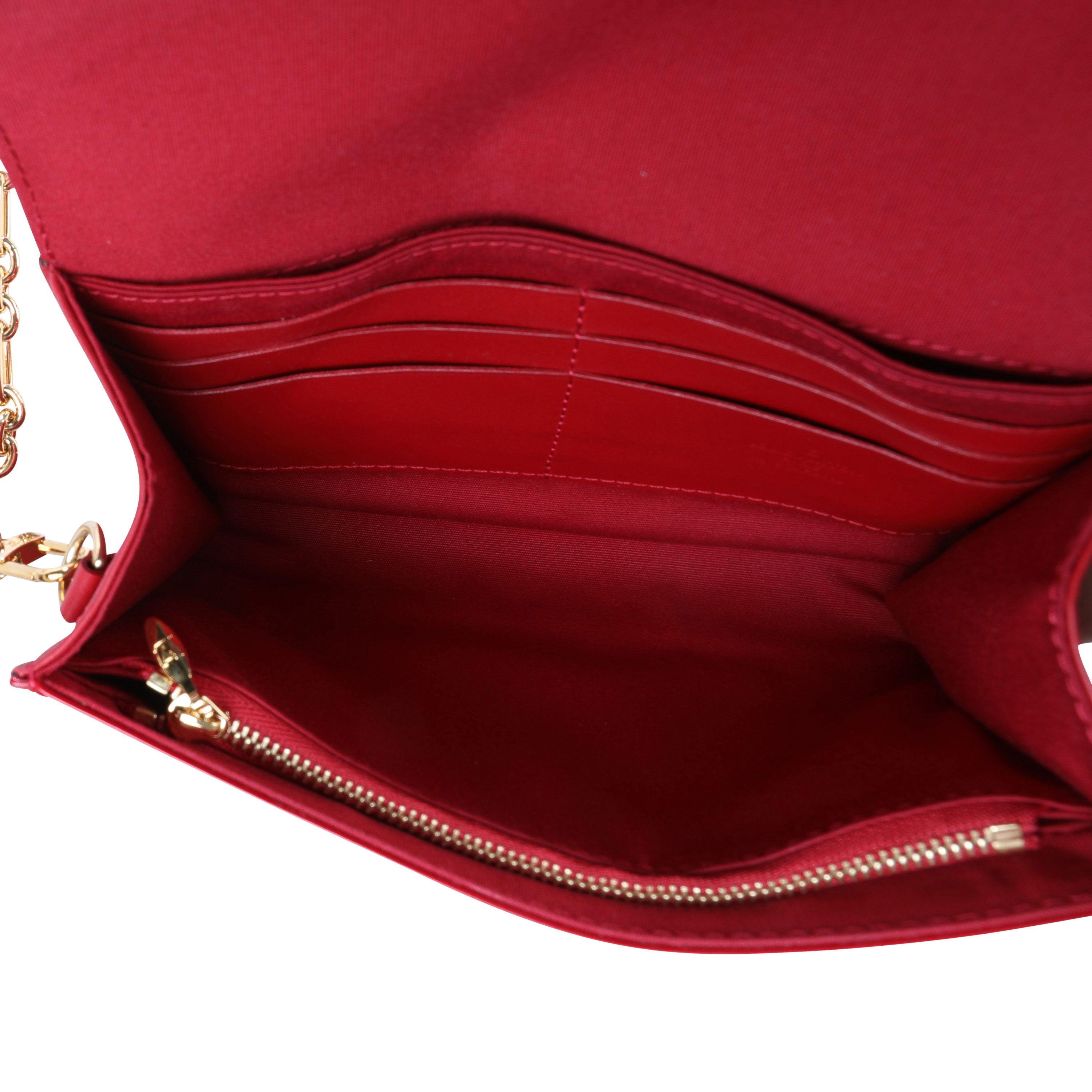 Louis Vuitton Louis Vuitton Pomme DAmour Monogram Vernis Bel Air Pochette