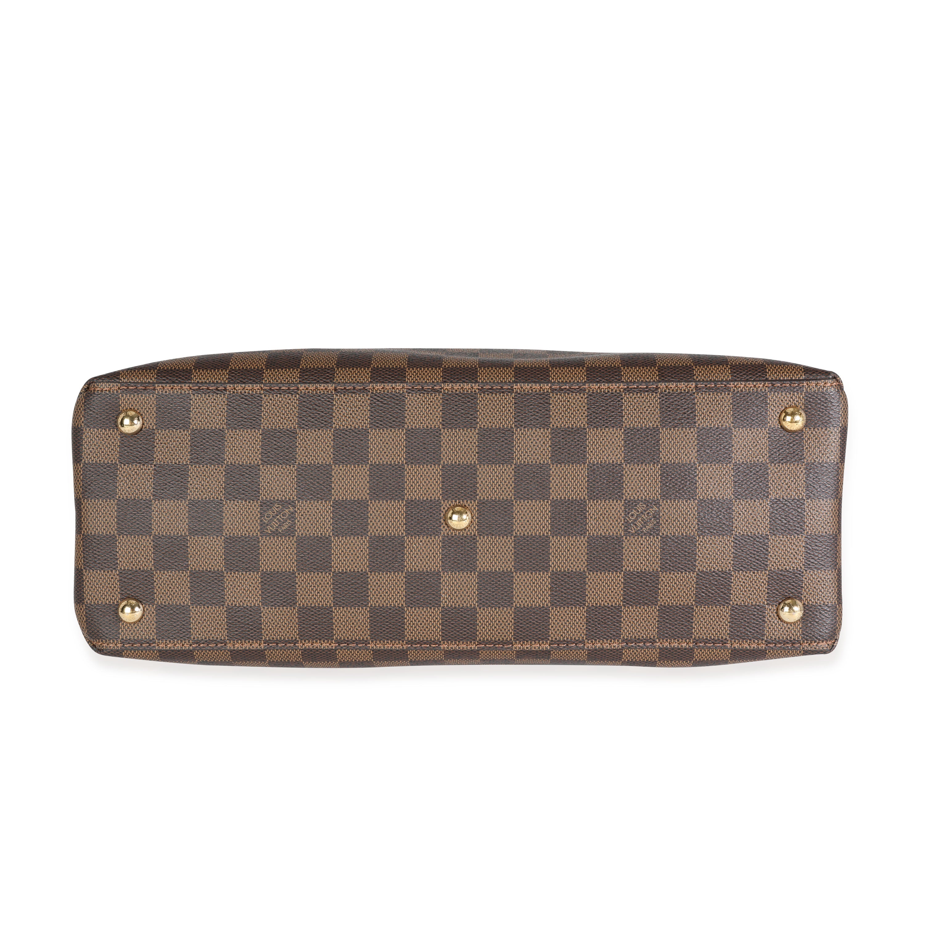 Louis Vuitton Louis Vuitton Black Taurillon Leather & Damier Ebene Canvas LV Riverside Tote