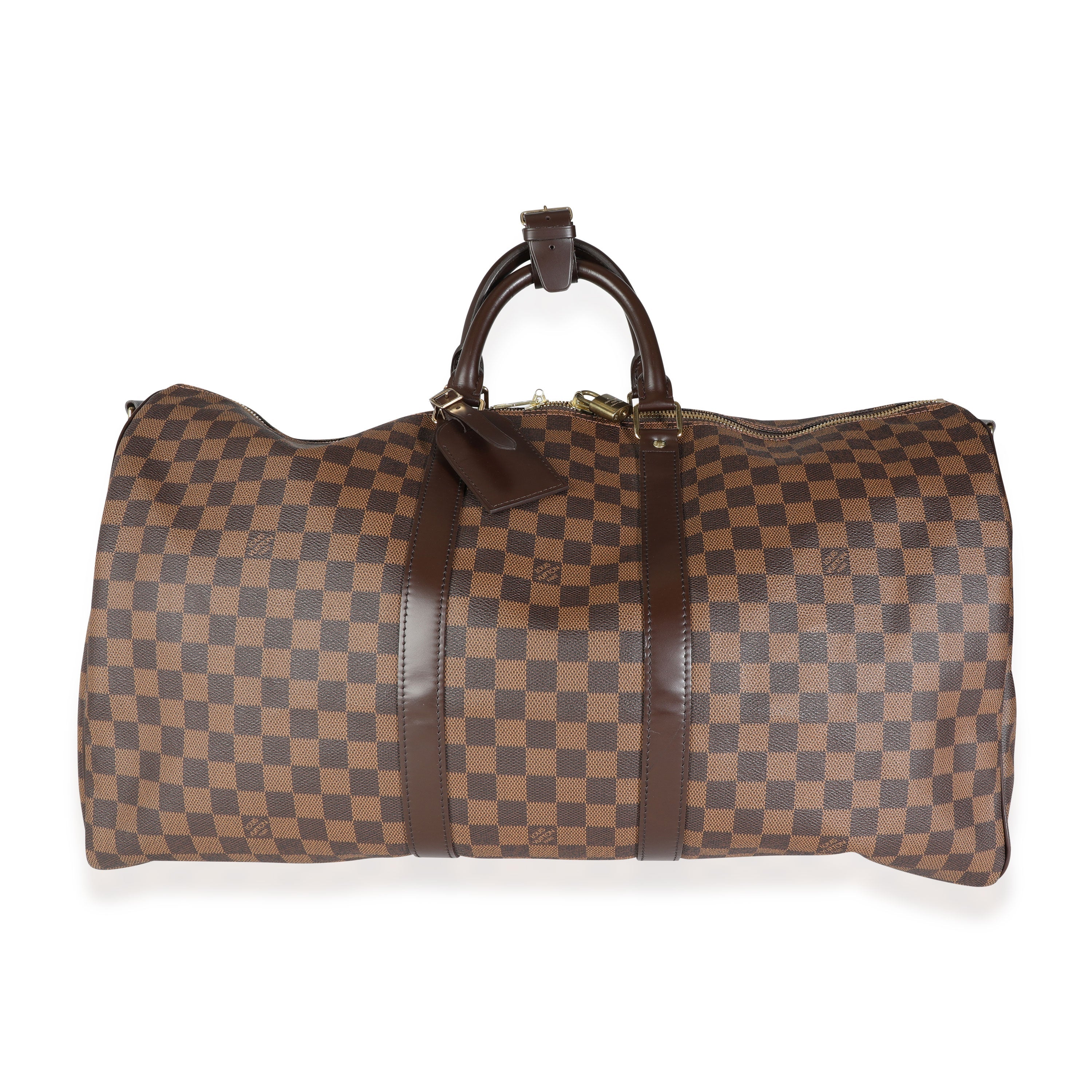 Louis Vuitton Louis Vuitton Damier Ebene Canvas Keepall Bandoulière 55
