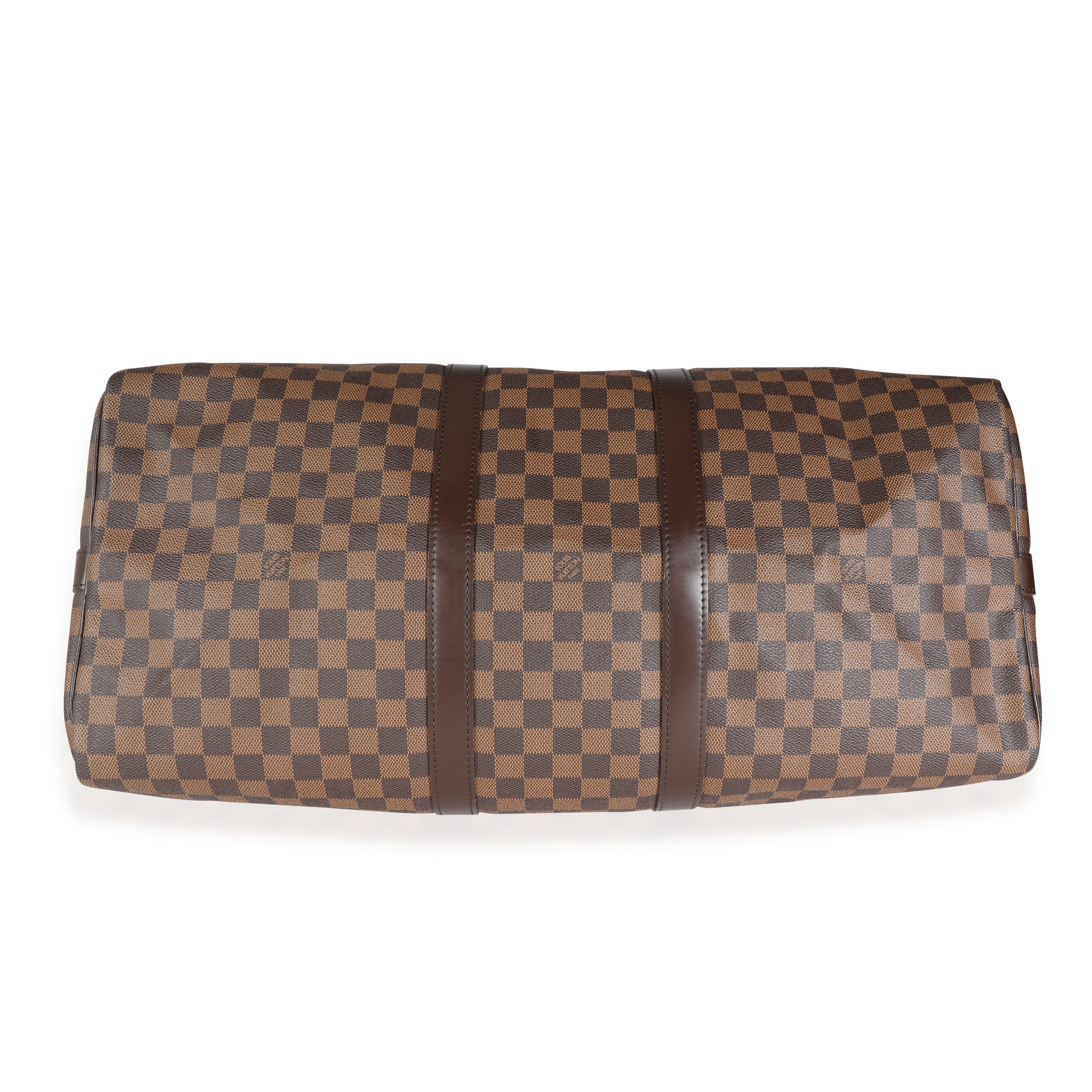 Louis Vuitton Louis Vuitton Damier Ebene Canvas Keepall Bandoulière 55