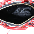Louis Vuitton Louis Vuitton x Urs Fischer Limited Black & Red Tufted Monogram Canvas Speedy 25