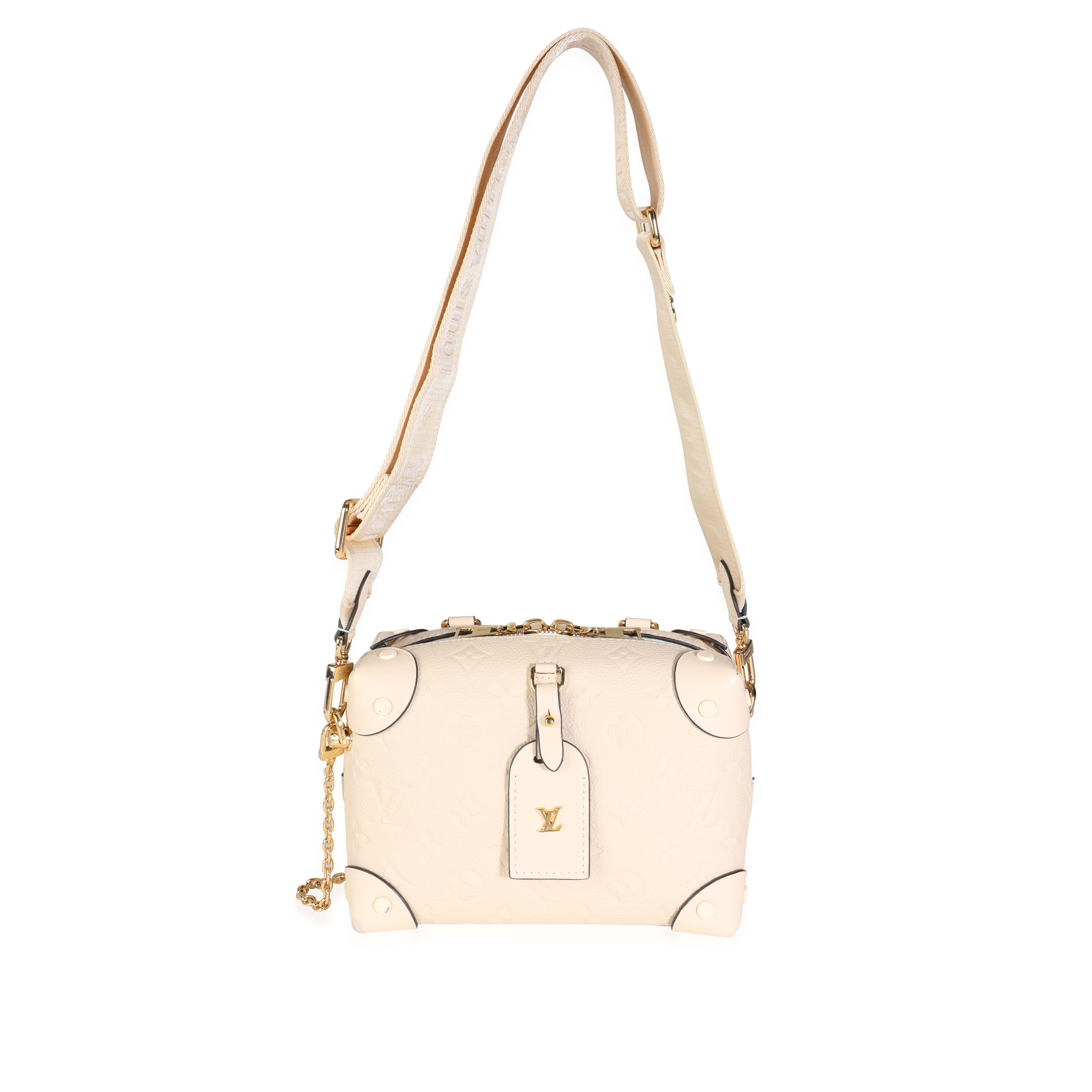 Louis Vuitton Louis Vuitton Crème Monogram Empreinte Petite Malle Souple