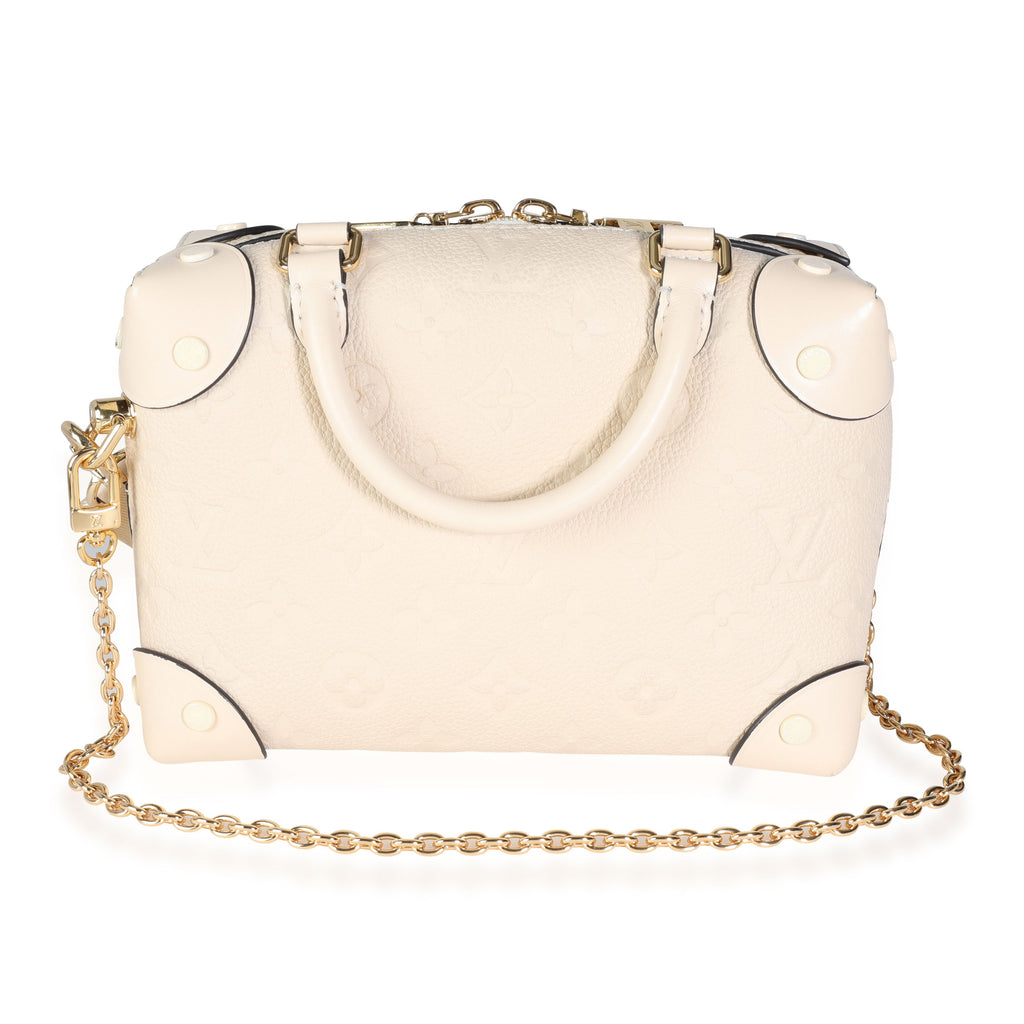 Louis Vuitton Louis Vuitton Crème Monogram Empreinte Petite Malle Souple