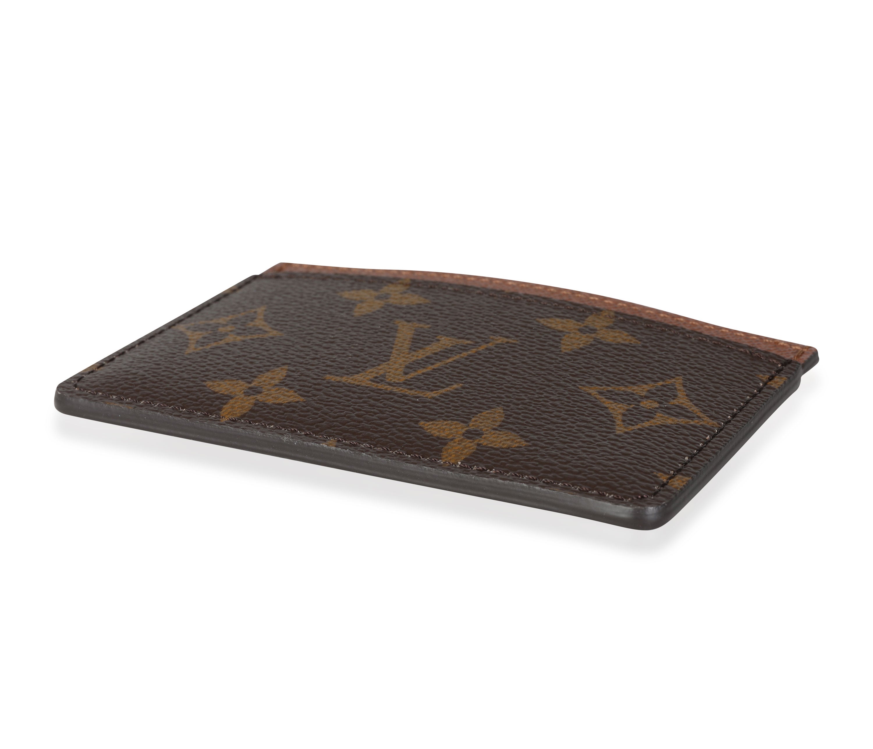 Louis Vuitton Louis Vuitton Armagnac Leather & Monogram Canvas Card Holder