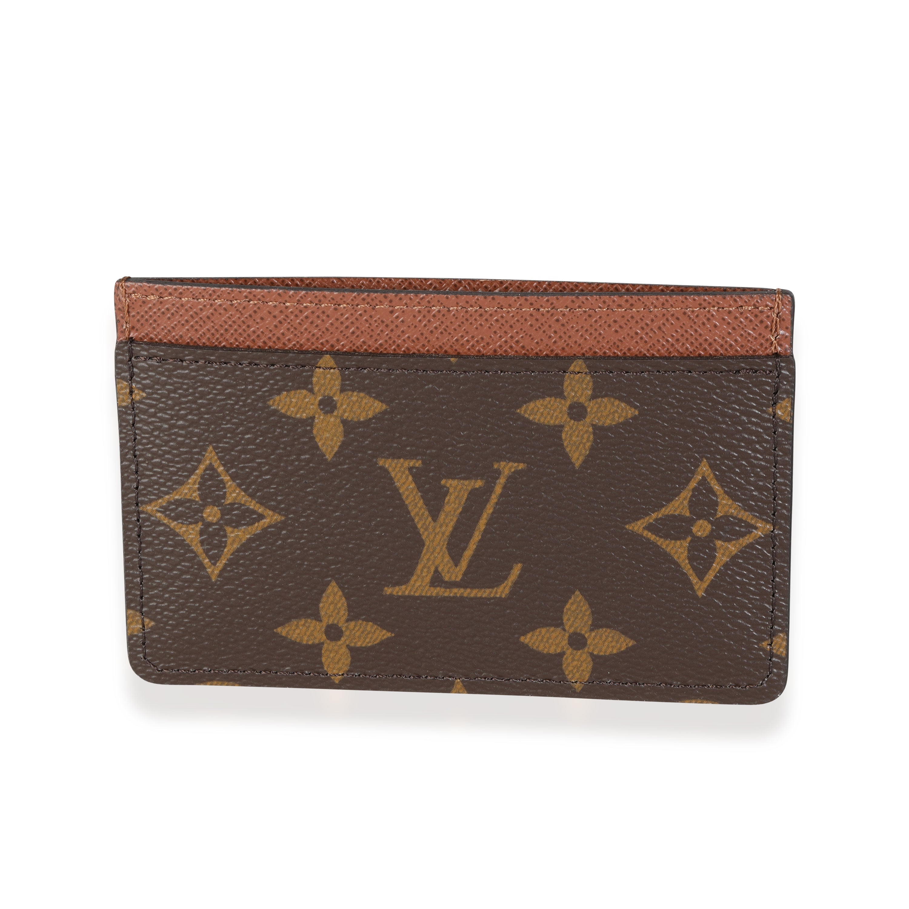 Louis Vuitton Louis Vuitton Armagnac Leather & Monogram Canvas Card Holder