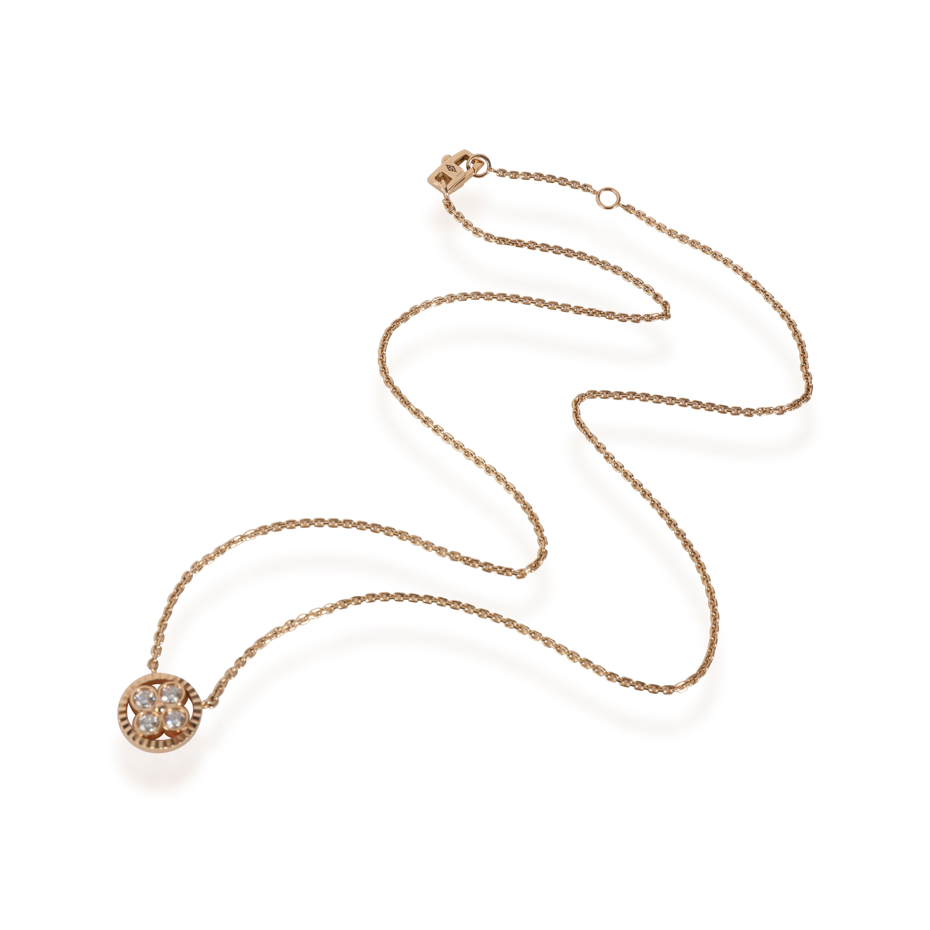 Louis Vuitton Blossom BB Diamond Pendant in 18K Rose Gold 0.2 CTW