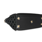 Louis Vuitton Louis Vuitton Black Leather and Tufted Monogram On My Side MM