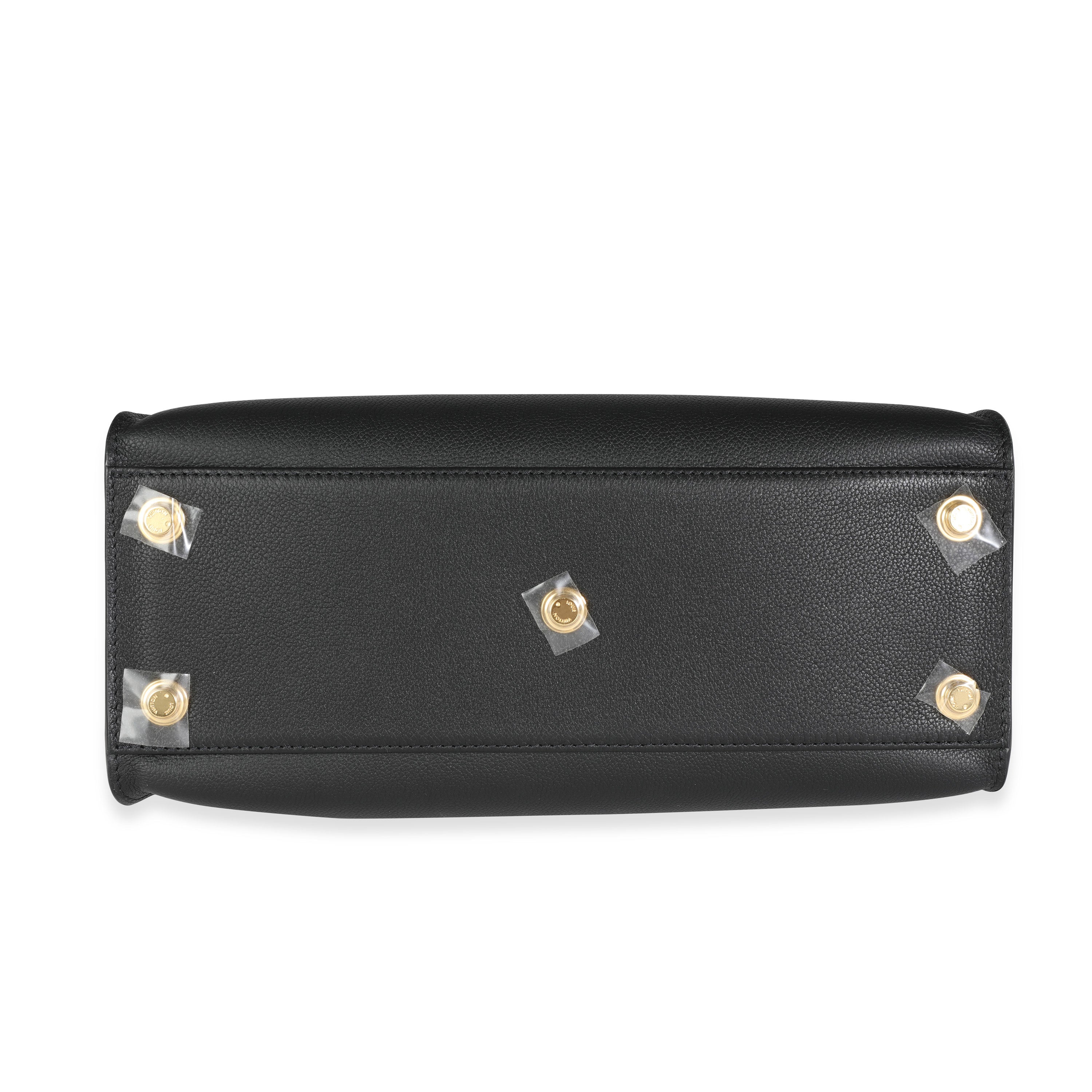 Louis Vuitton Louis Vuitton Black Leather and Tufted Monogram On My Side MM