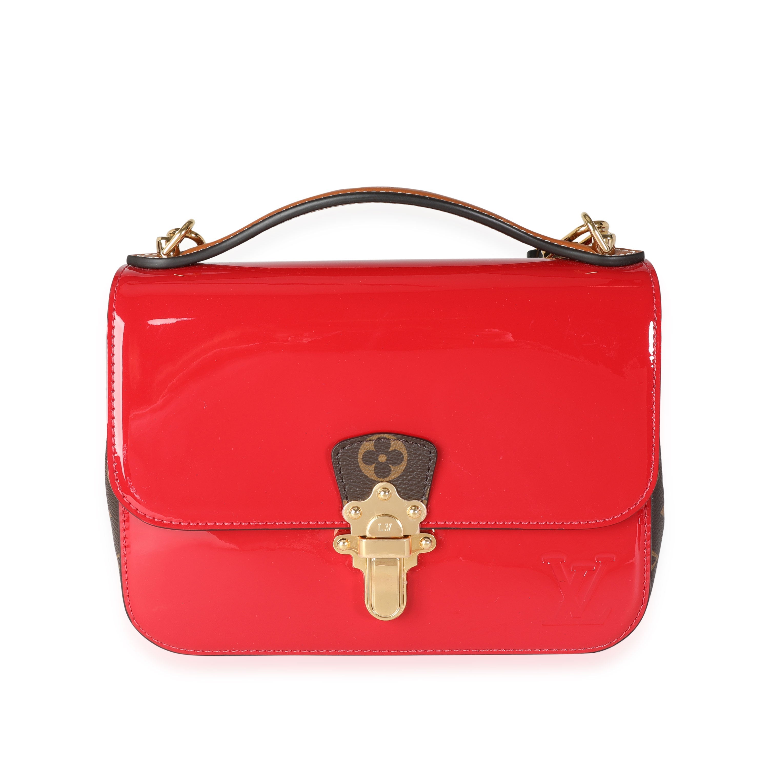 Louis Vuitton Louis Vuitton Scarlet Vernis & Monogram Canvas Cherrywood BB