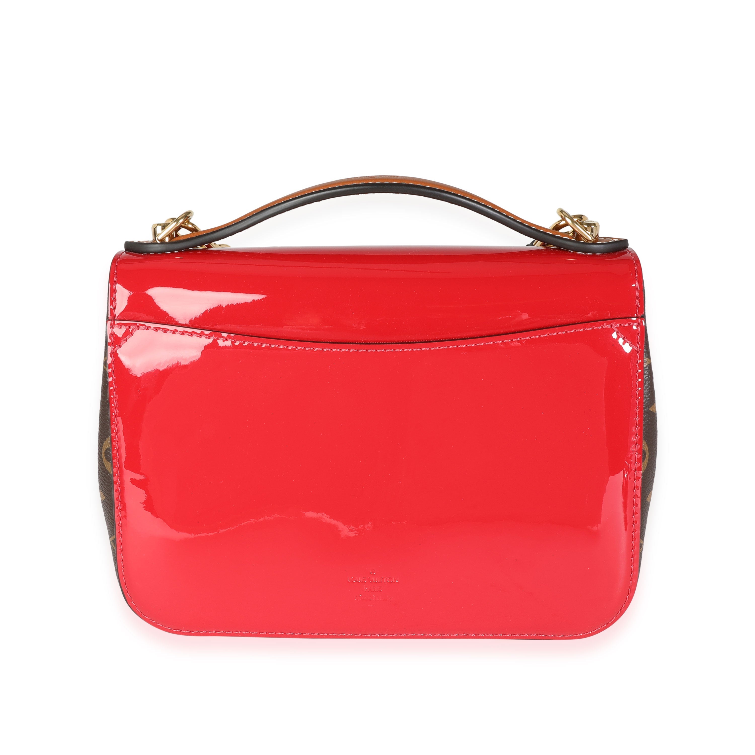 Louis Vuitton Louis Vuitton Scarlet Vernis & Monogram Canvas Cherrywood BB